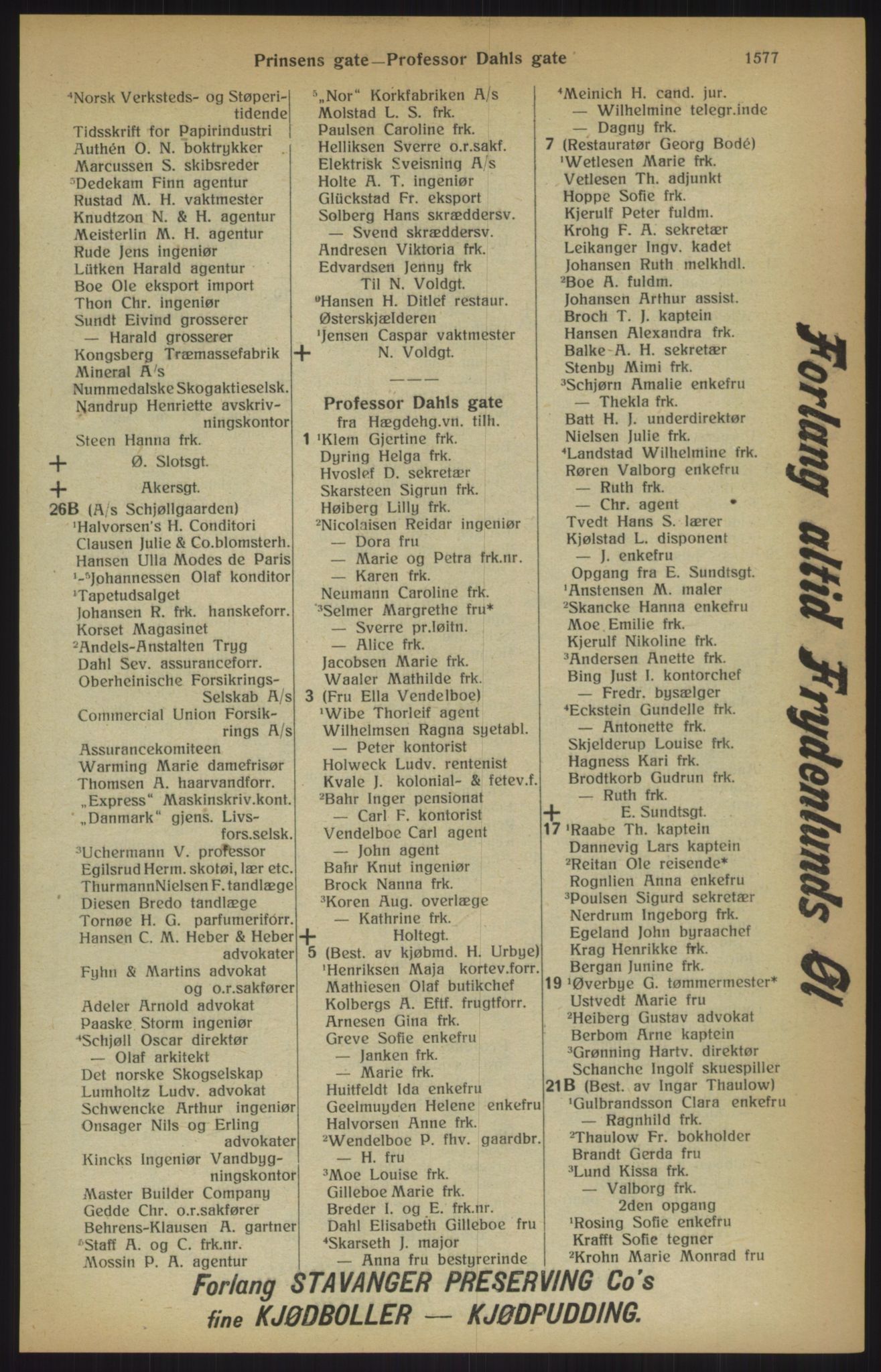 Kristiania/Oslo adressebok, PUBL/-, 1915, p. 1577