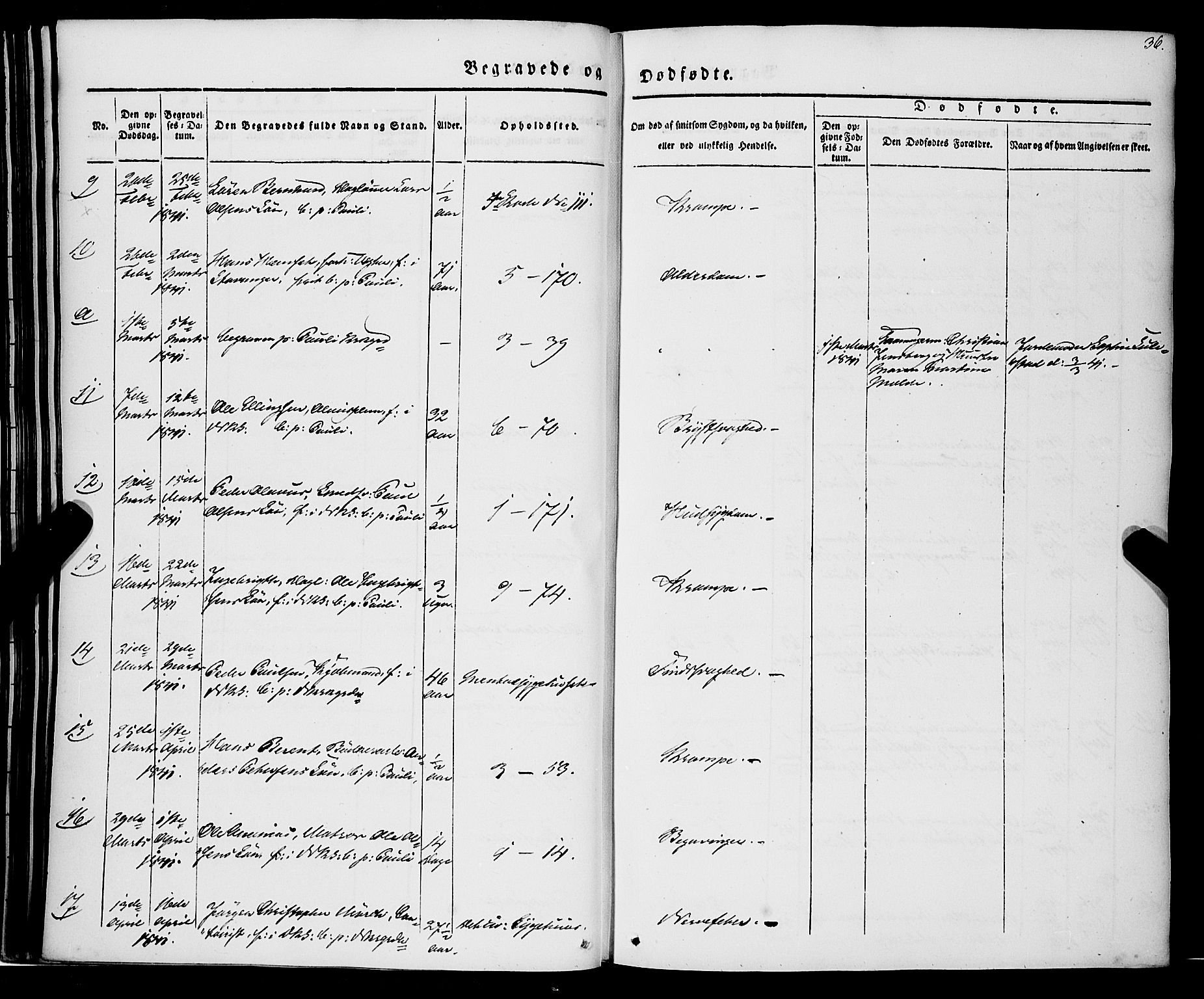 Nykirken Sokneprestembete, AV/SAB-A-77101/H/Haa/L0041: Parish register (official) no. E 1, 1833-1850, p. 36