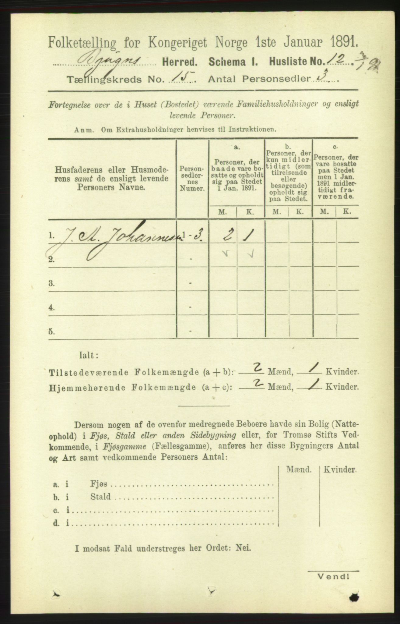 RA, 1891 census for 1627 Bjugn, 1891, p. 4225