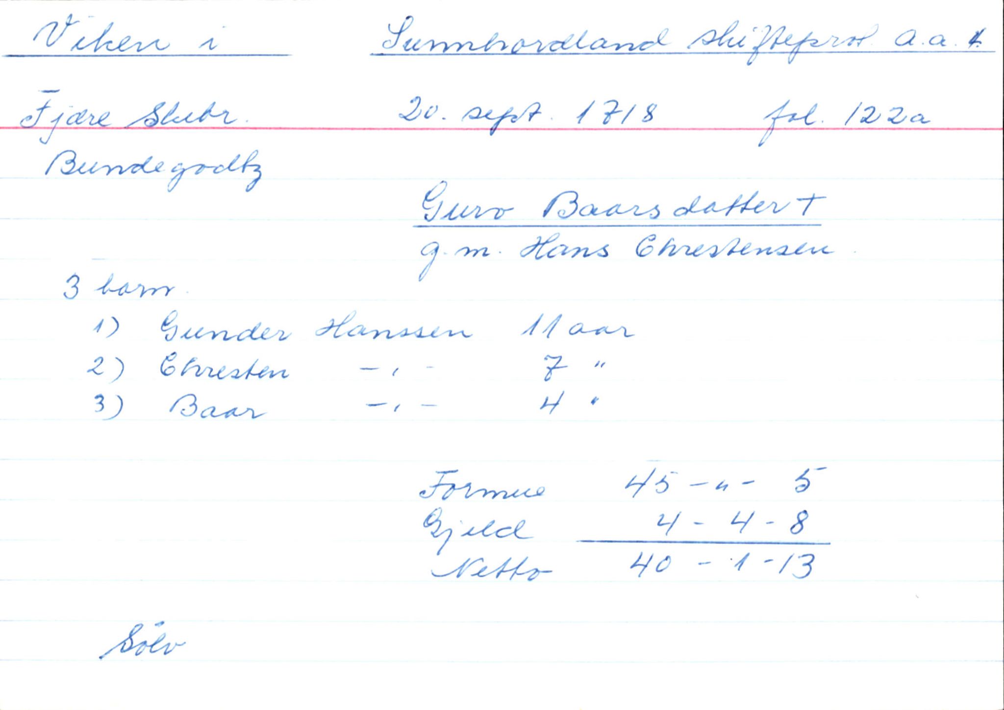 Skiftekort ved Statsarkivet i Bergen, SAB/SKIFTEKORT/004/L0003: Skifteprotokoll nr. 4, 1717-1722, p. 105