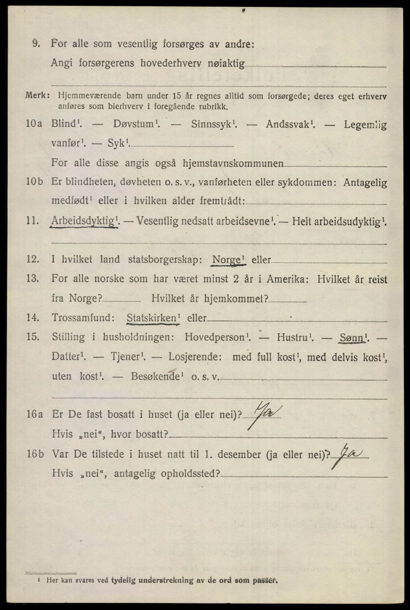 SAKO, 1920 census for Hemsedal, 1920, p. 1459