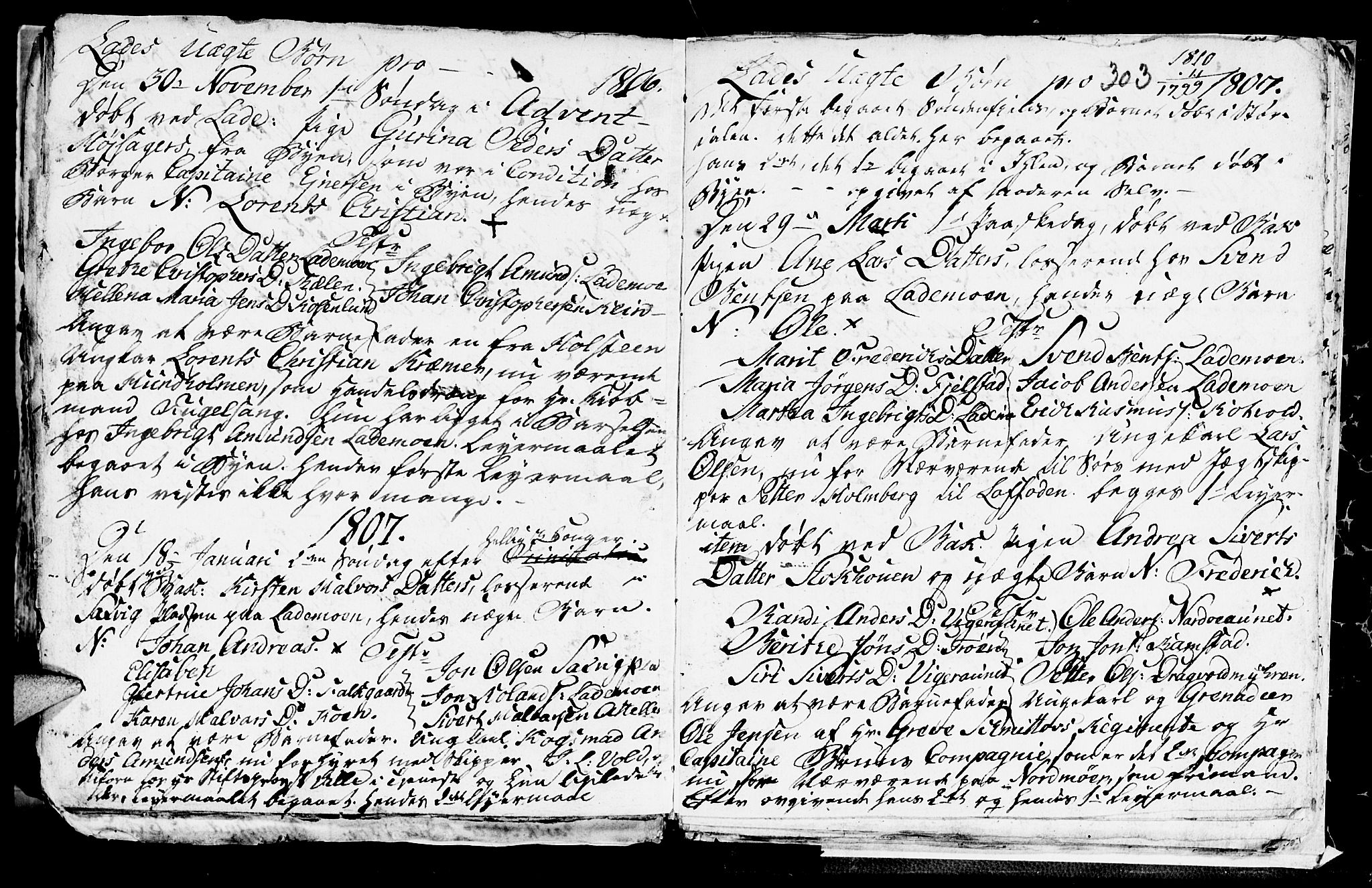 Ministerialprotokoller, klokkerbøker og fødselsregistre - Sør-Trøndelag, SAT/A-1456/606/L0305: Parish register (copy) no. 606C01, 1757-1819, p. 303