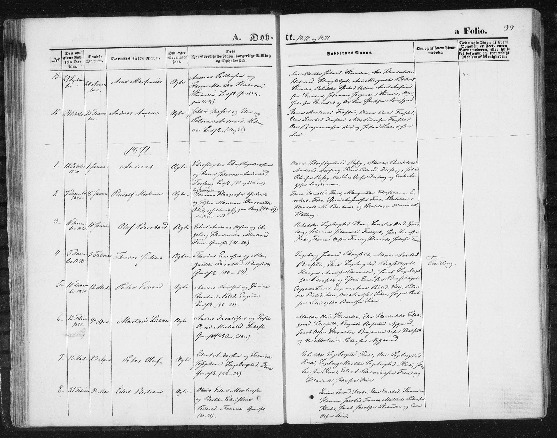Ministerialprotokoller, klokkerbøker og fødselsregistre - Nord-Trøndelag, SAT/A-1458/746/L0447: Parish register (official) no. 746A06, 1860-1877, p. 39