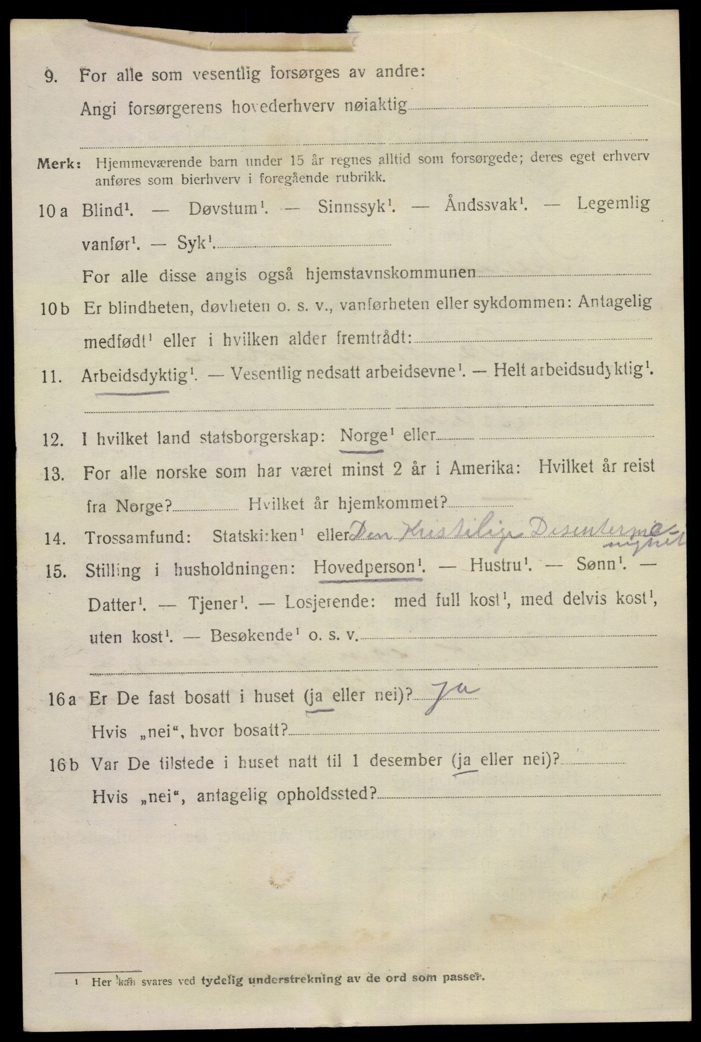 SAKO, 1920 census for Skien, 1920, p. 29609