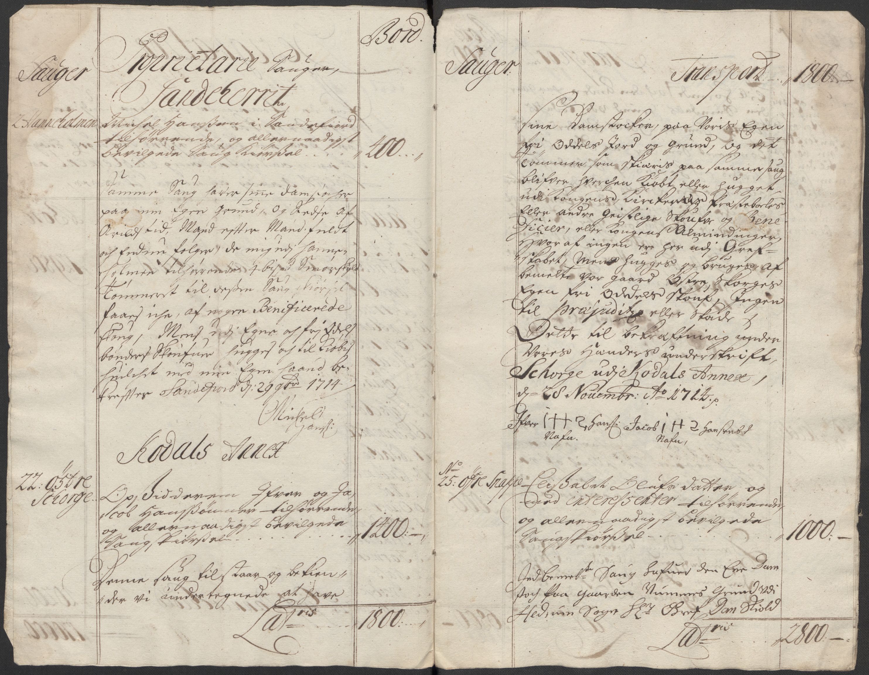Rentekammeret inntil 1814, Reviderte regnskaper, Fogderegnskap, RA/EA-4092/R33/L1986: Fogderegnskap Larvik grevskap, 1714-1715, p. 154