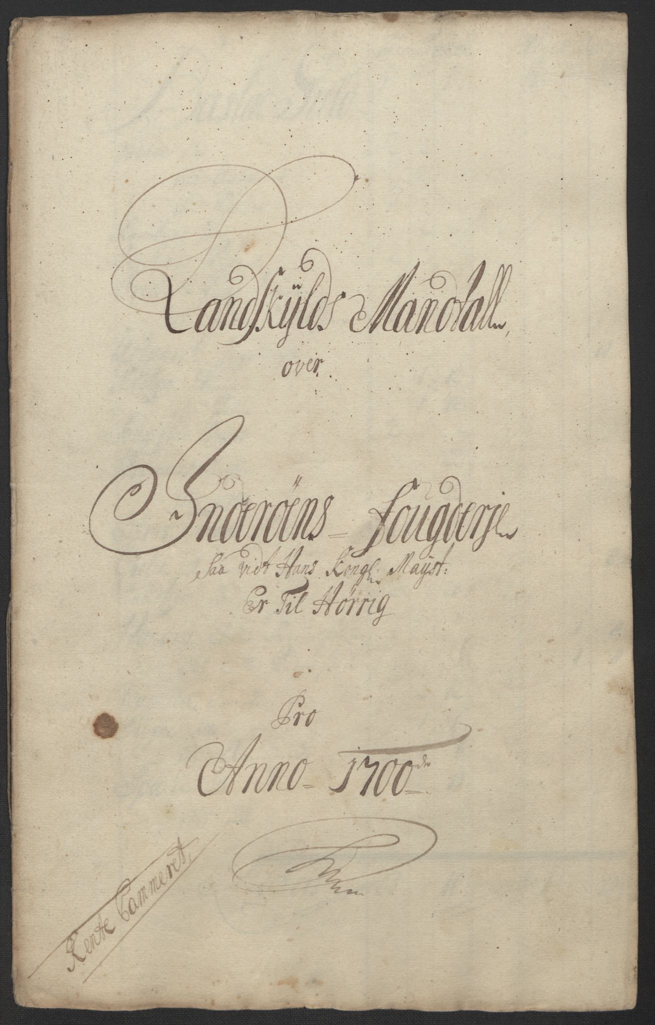 Rentekammeret inntil 1814, Reviderte regnskaper, Fogderegnskap, RA/EA-4092/R63/L4311: Fogderegnskap Inderøy, 1700, p. 71