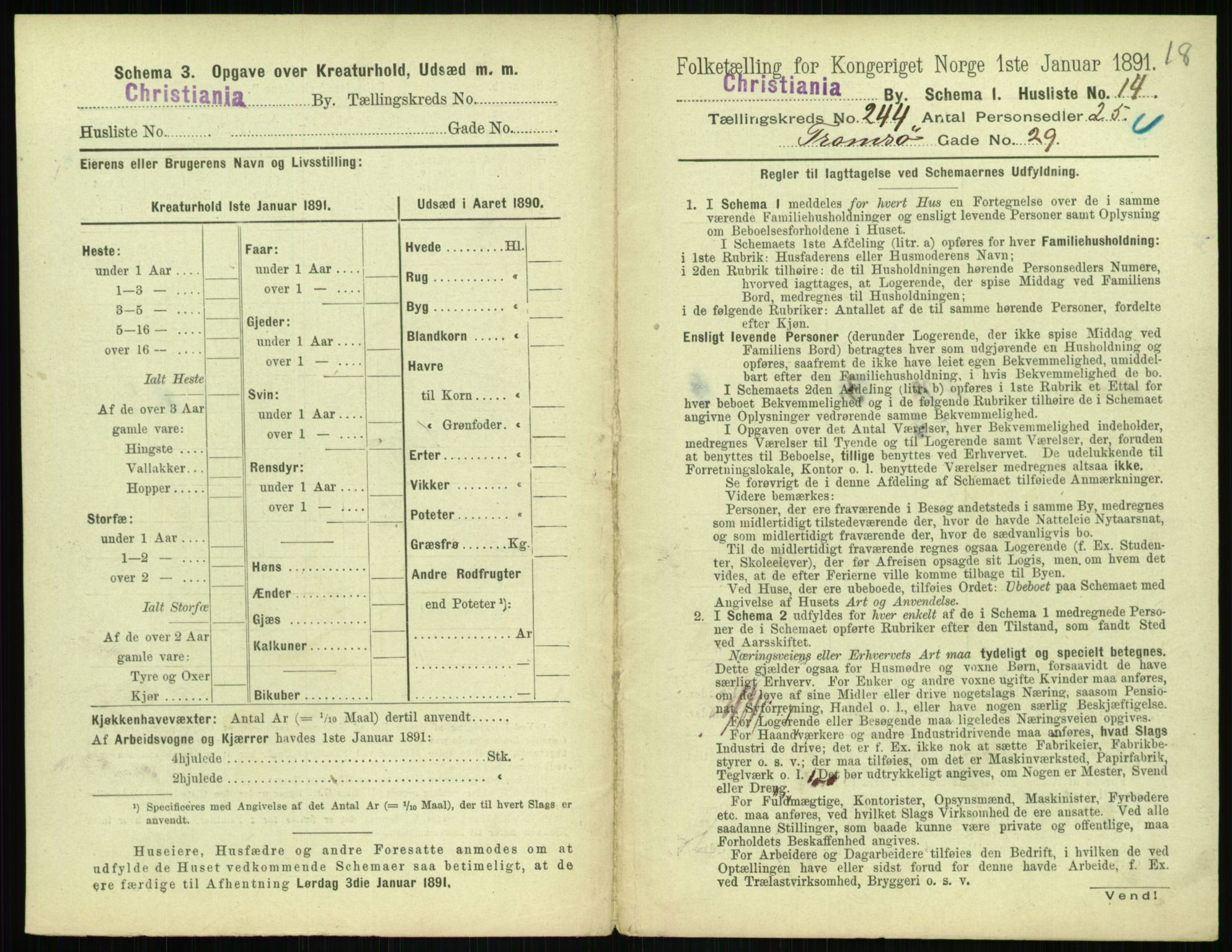 RA, 1891 census for 0301 Kristiania, 1891, p. 148426