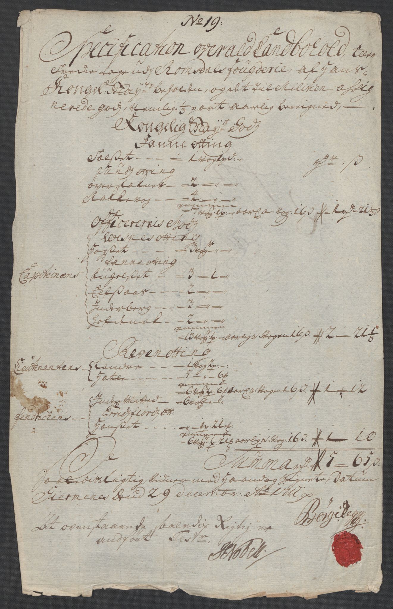 Rentekammeret inntil 1814, Reviderte regnskaper, Fogderegnskap, RA/EA-4092/R55/L3660: Fogderegnskap Romsdal, 1711, p. 356