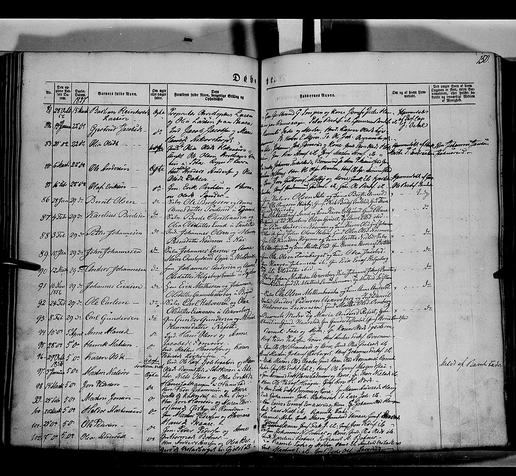 Grue prestekontor, AV/SAH-PREST-036/H/Ha/Haa/L0008: Parish register (official) no. 8, 1847-1858, p. 150