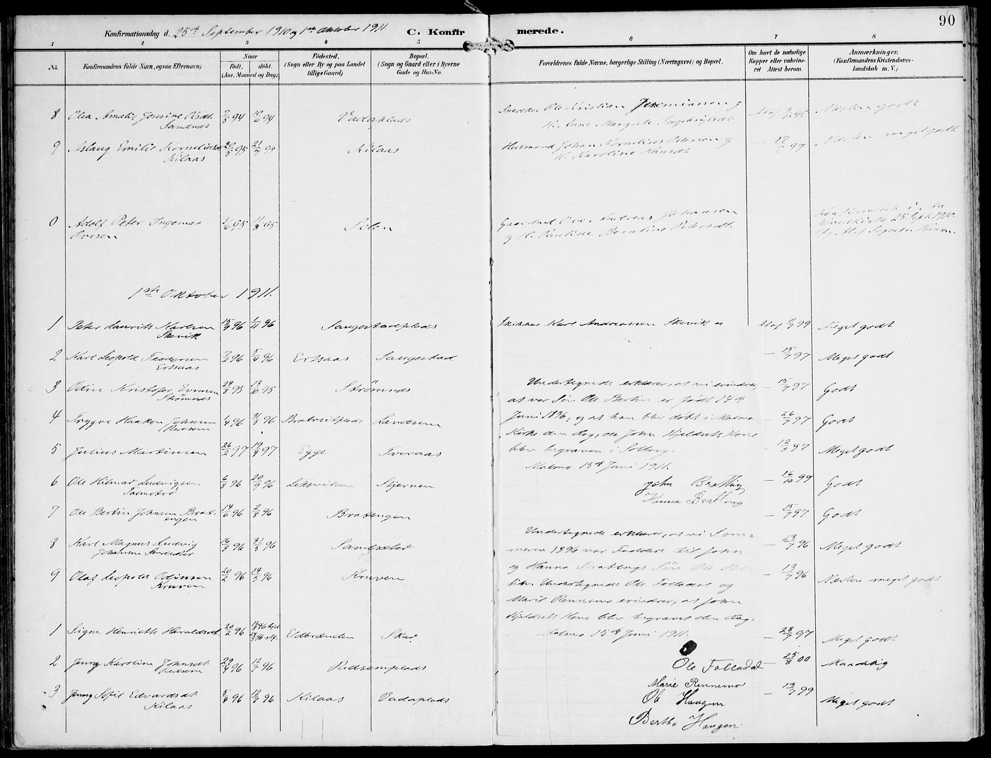 Ministerialprotokoller, klokkerbøker og fødselsregistre - Nord-Trøndelag, SAT/A-1458/745/L0430: Parish register (official) no. 745A02, 1895-1913, p. 90
