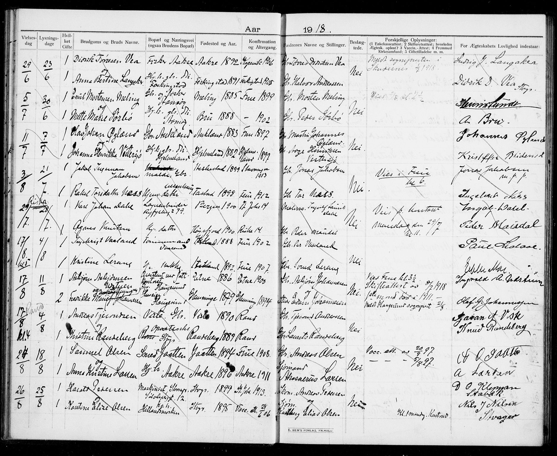 Hetland sokneprestkontor, AV/SAST-A-101826/70/705BA/L0005: Banns register no. 705.BA.5, 1911-1935