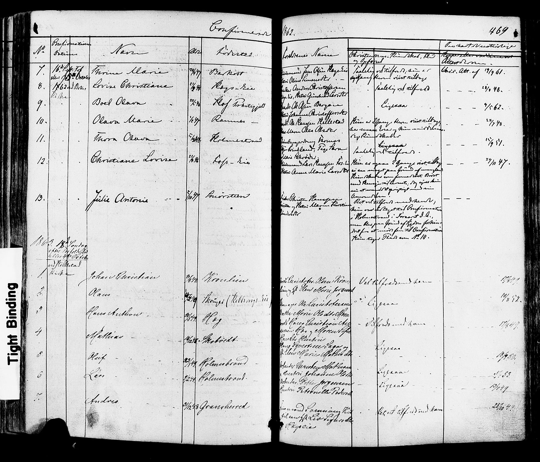 Botne kirkebøker, AV/SAKO-A-340/F/Fa/L0006: Parish register (official) no. I 6, 1836-1877, p. 469