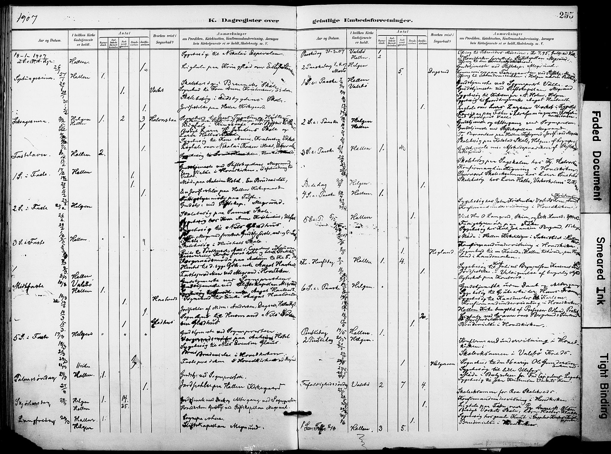 Holla kirkebøker, AV/SAKO-A-272/F/Fa/L0010: Parish register (official) no. 10, 1897-1907, p. 255