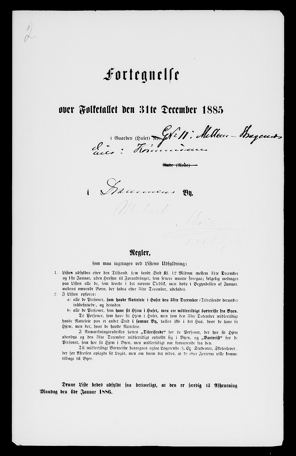 SAKO, 1885 census for 0602 Drammen, 1885, p. 2033