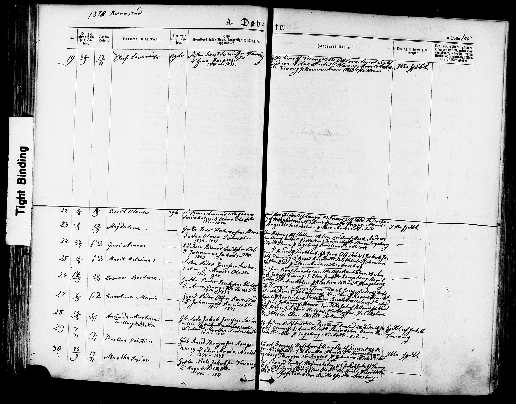 Ministerialprotokoller, klokkerbøker og fødselsregistre - Møre og Romsdal, AV/SAT-A-1454/568/L0806: Parish register (official) no. 568A12 /2, 1878-1884, p. 105