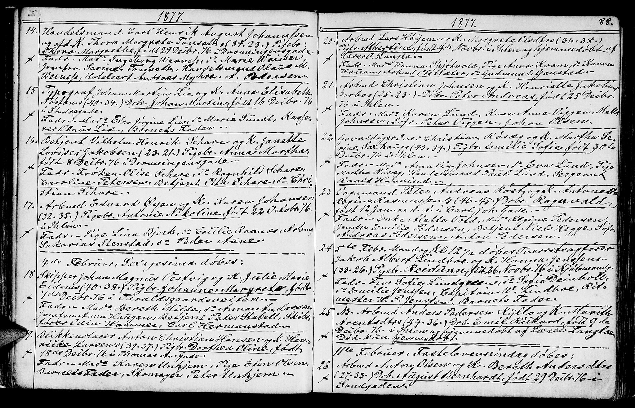 Ministerialprotokoller, klokkerbøker og fødselsregistre - Sør-Trøndelag, SAT/A-1456/602/L0142: Parish register (copy) no. 602C10, 1872-1894, p. 88