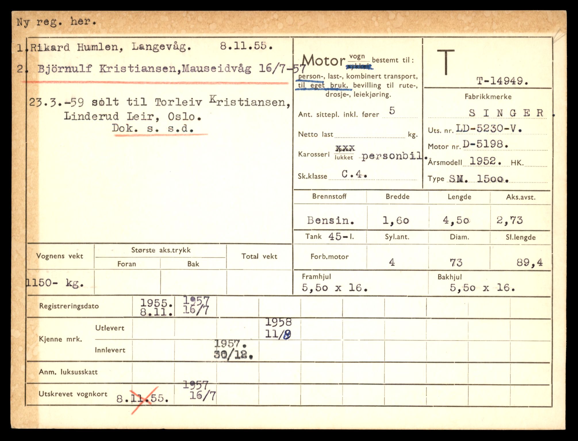 Møre og Romsdal vegkontor - Ålesund trafikkstasjon, AV/SAT-A-4099/F/Fe/L0049: Registreringskort for kjøretøy T 14864 - T 18613, 1927-1998, p. 1973