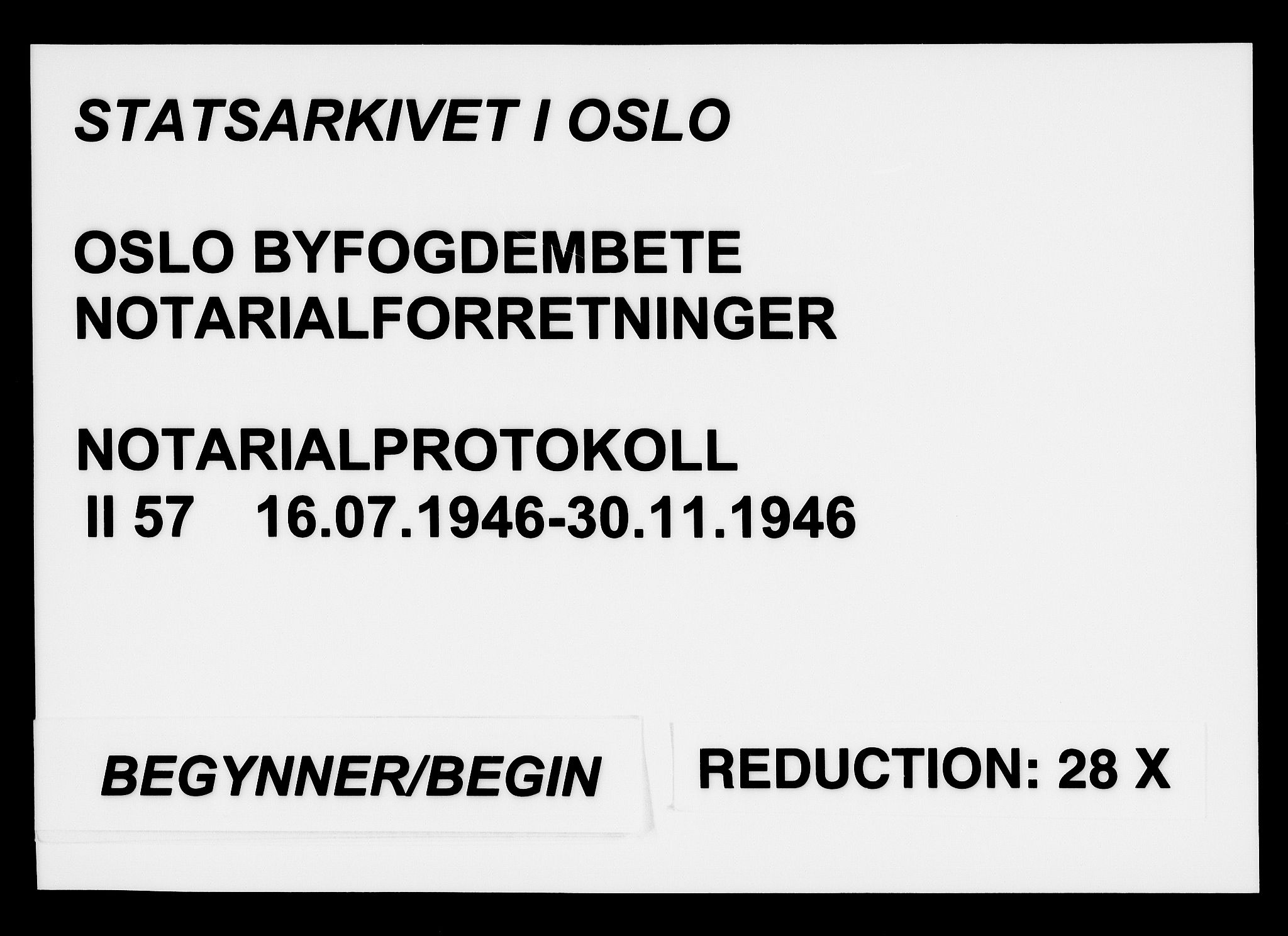 Oslo byfogd avd. I, SAO/A-10220/L/Lb/Lbb/L0057: Notarialprotokoll, rekke II: Vigsler, 1946