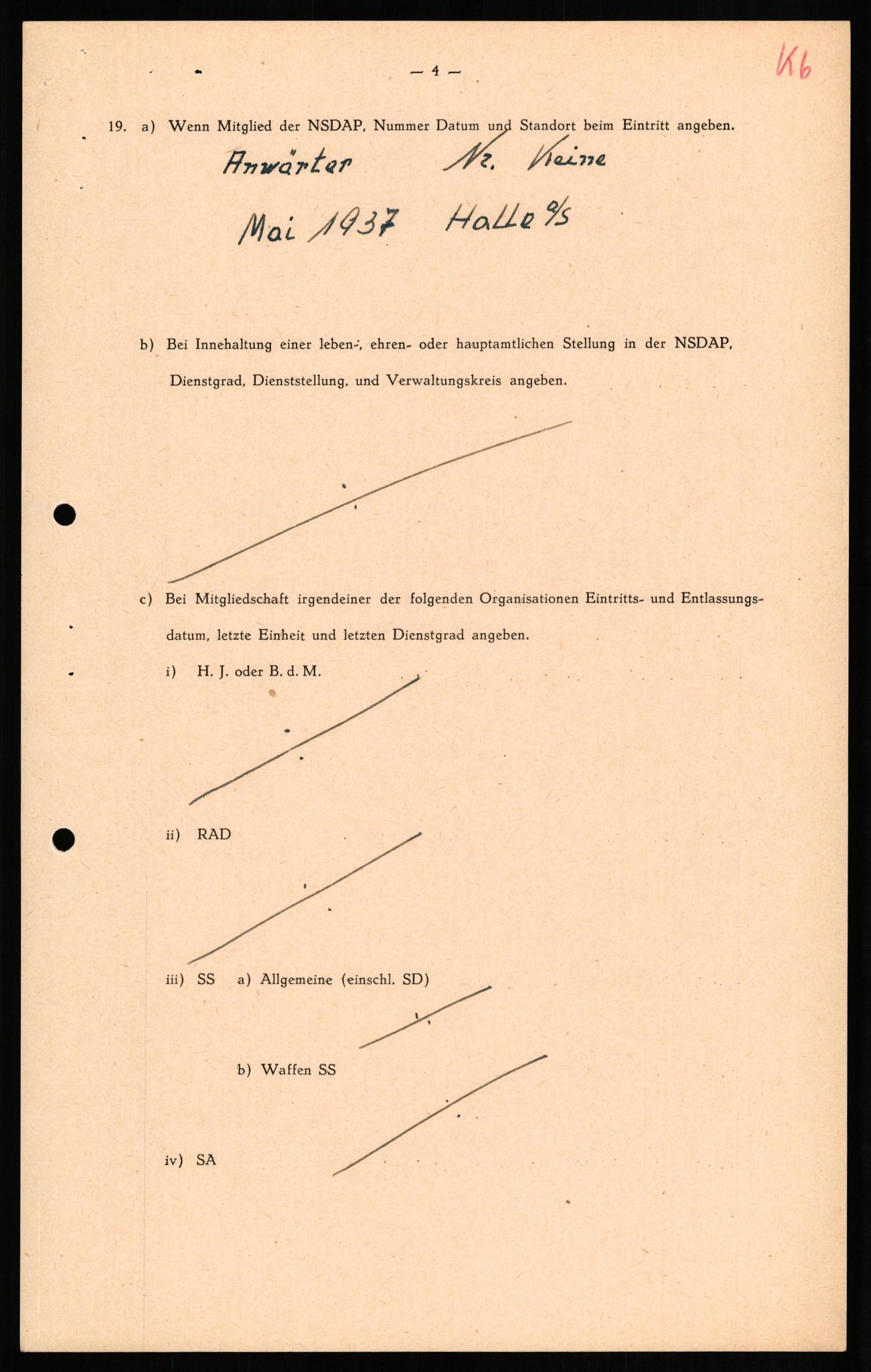 Forsvaret, Forsvarets overkommando II, RA/RAFA-3915/D/Db/L0019: CI Questionaires. Tyske okkupasjonsstyrker i Norge. Tyskere., 1945-1946, p. 279