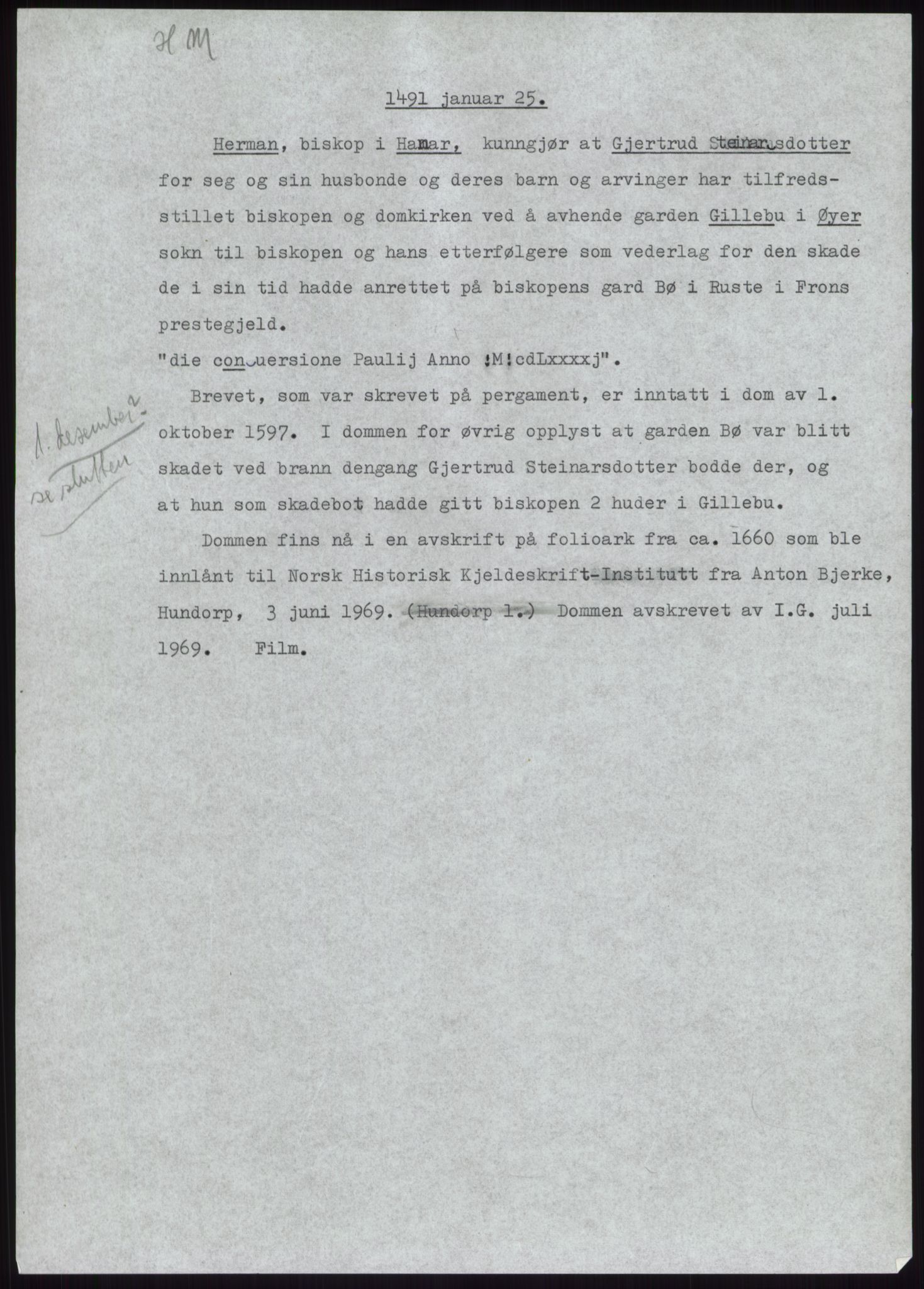 Samlinger til kildeutgivelse, Diplomavskriftsamlingen, RA/EA-4053/H/Ha, p. 1901