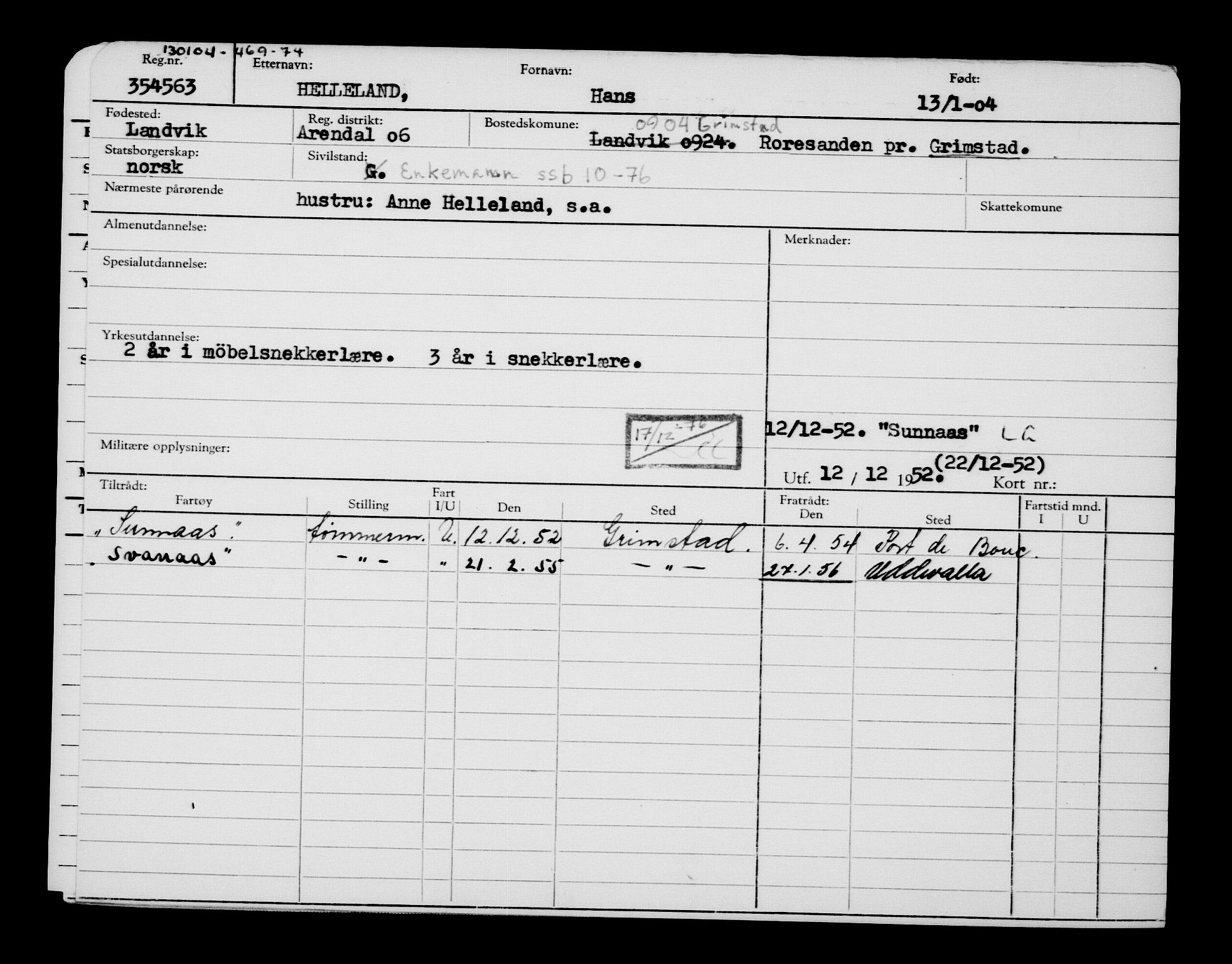 Direktoratet for sjømenn, AV/RA-S-3545/G/Gb/L0052: Hovedkort, 1904, p. 131