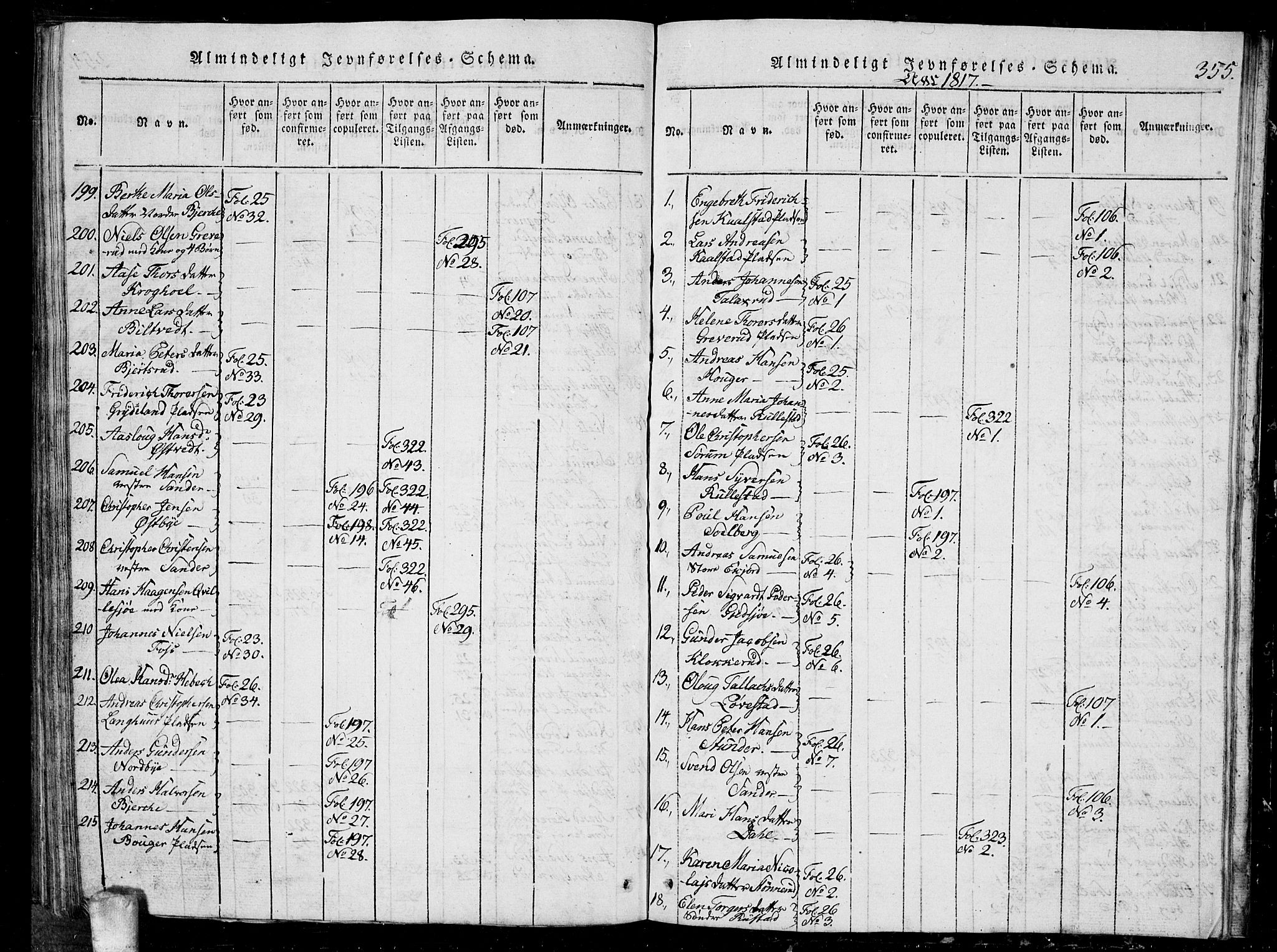 Kråkstad prestekontor Kirkebøker, AV/SAO-A-10125a/G/Ga/L0001: Parish register (copy) no. I 1, 1813-1824, p. 355