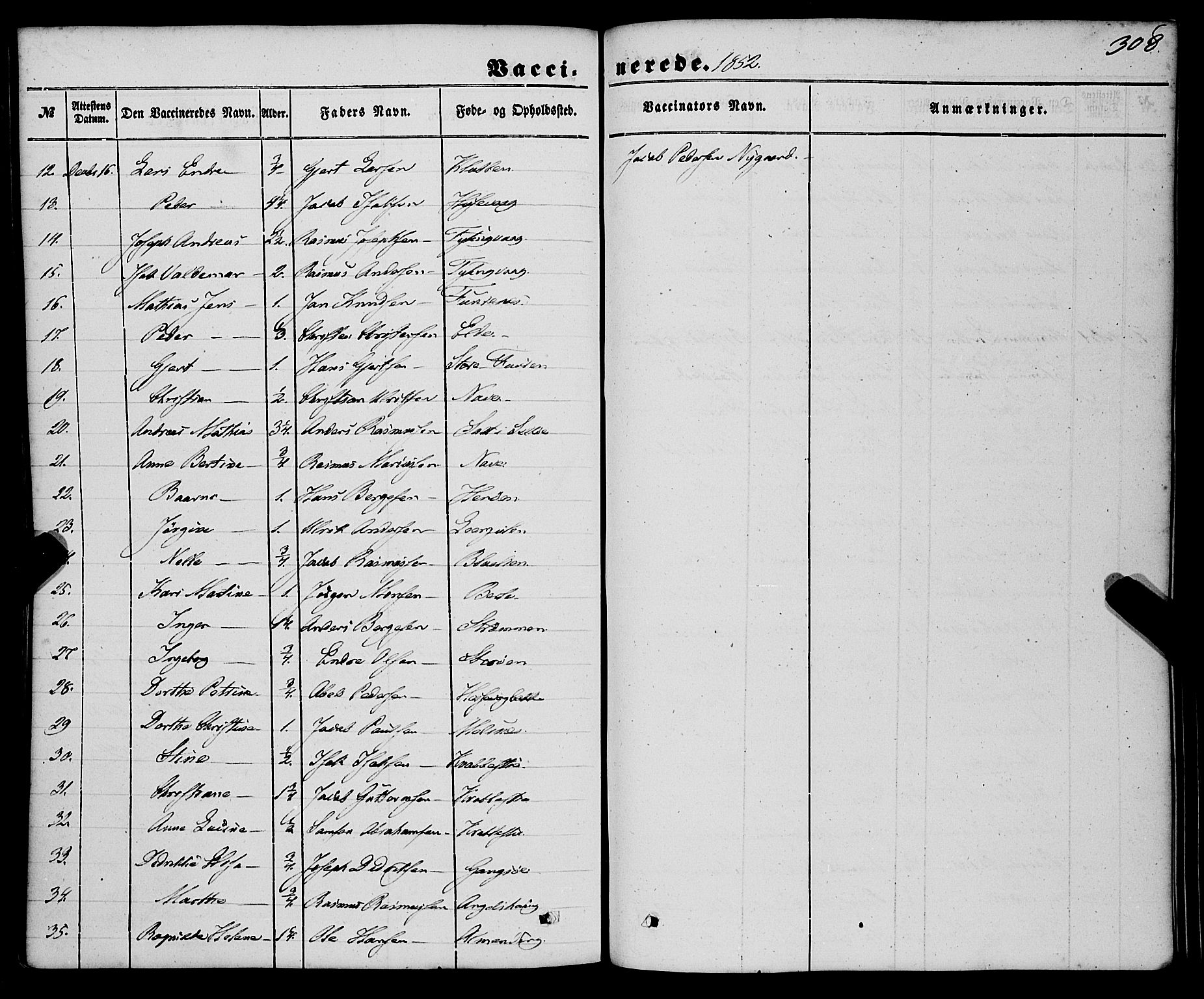 Davik sokneprestembete, AV/SAB-A-79701/H/Haa/Haaa/L0005: Parish register (official) no. A 5, 1850-1866, p. 308