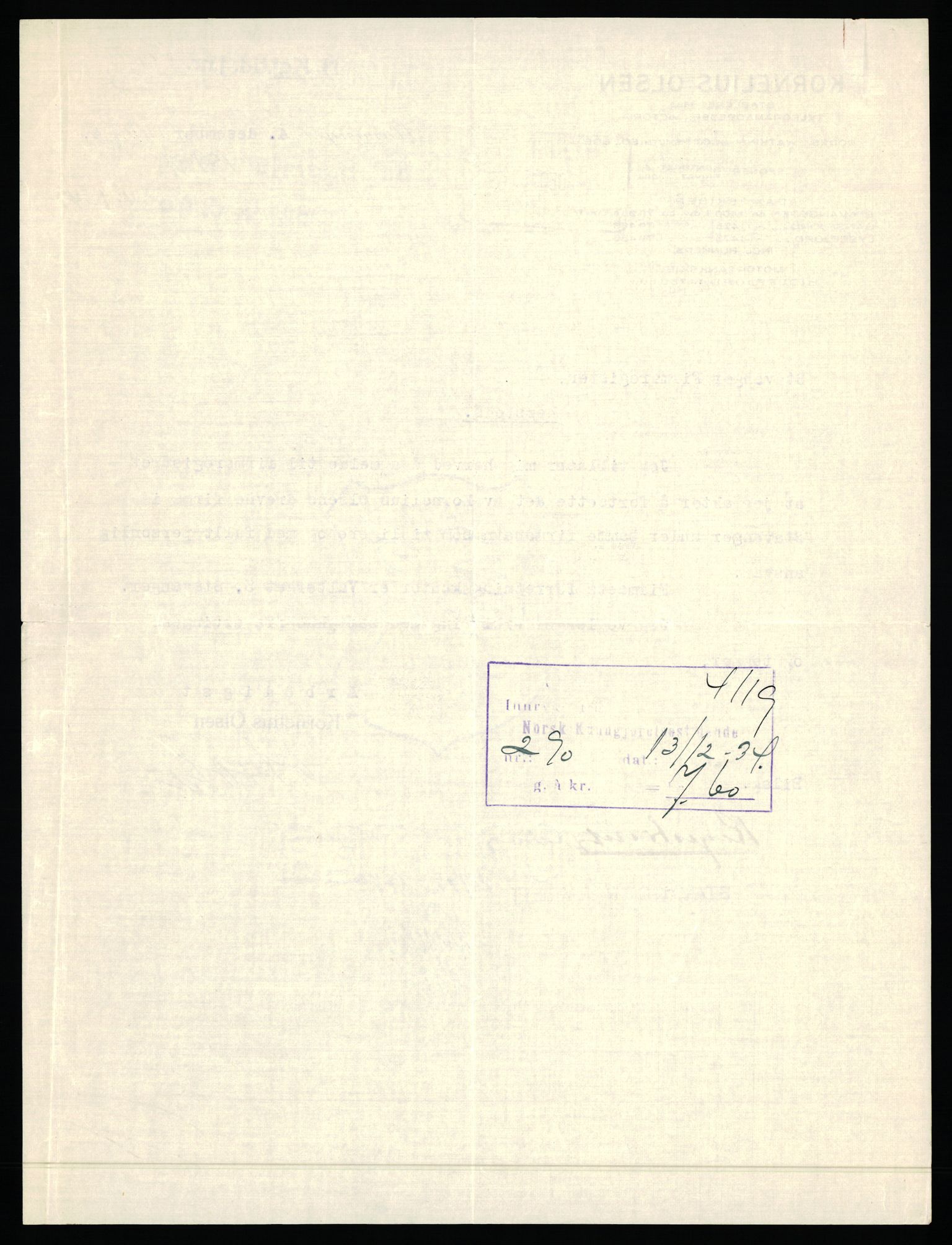 Stavanger byfogd, AV/SAST-A-101408/002/J/Jd/Jde/L0001: Registreringsmeldinger og bilag. Enkeltmannsforetak, 1-350, 1891-1967, p. 443