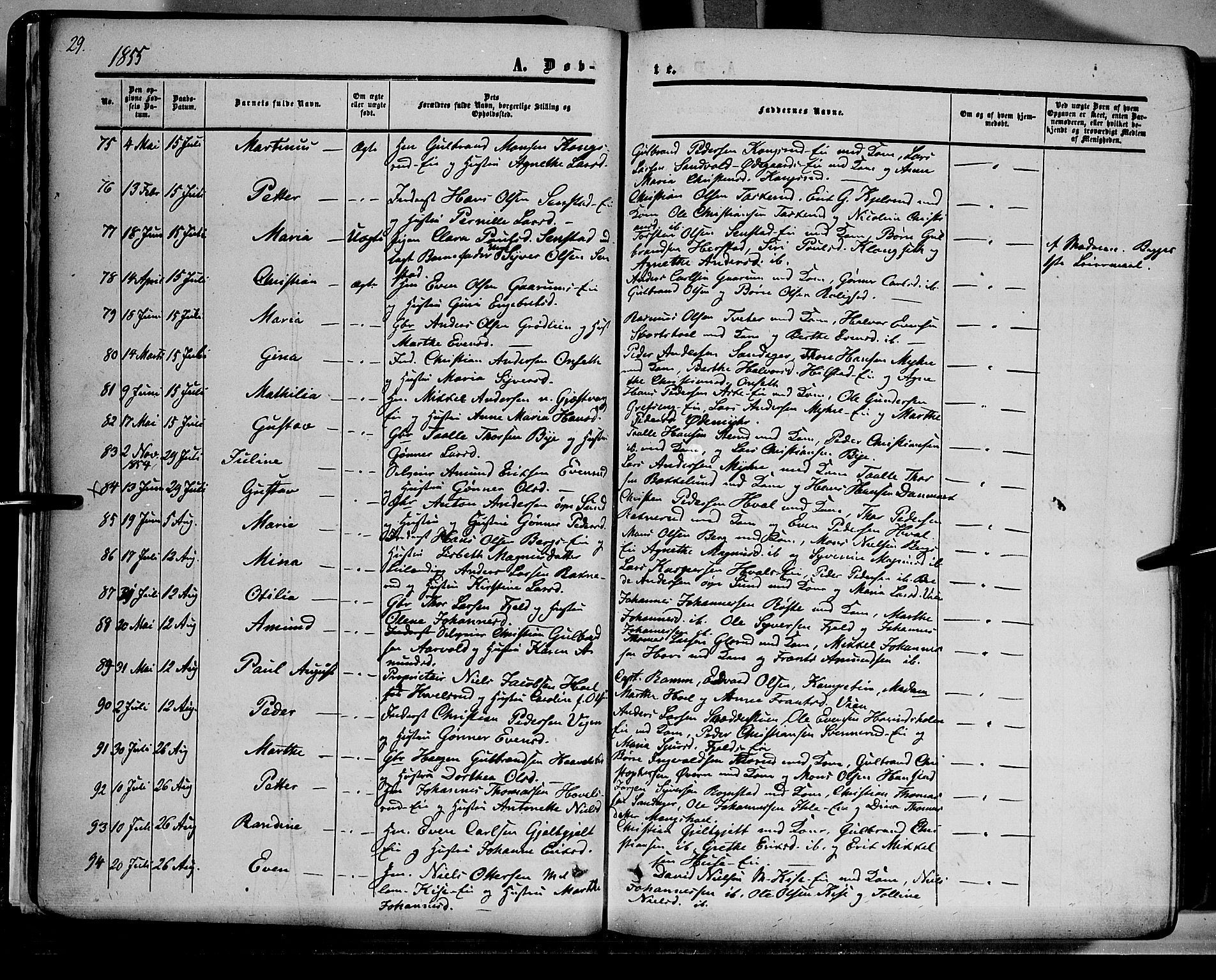 Nes prestekontor, Hedmark, AV/SAH-PREST-020/K/Ka/L0004: Parish register (official) no. 4, 1852-1886, p. 29