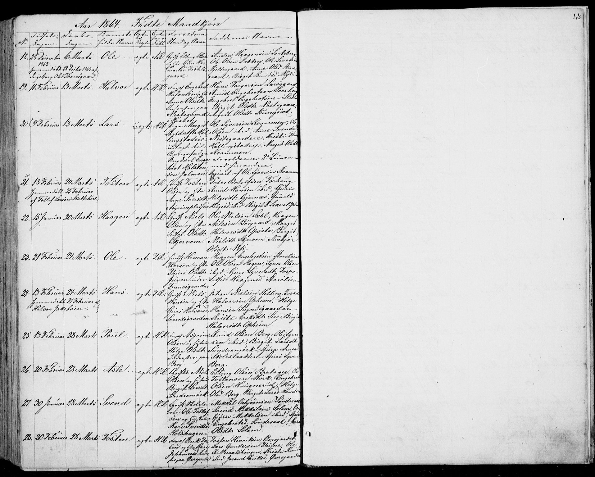 Ål kirkebøker, AV/SAKO-A-249/F/Fa/L0006: Parish register (official) no. I 6, 1849-1864, p. 326