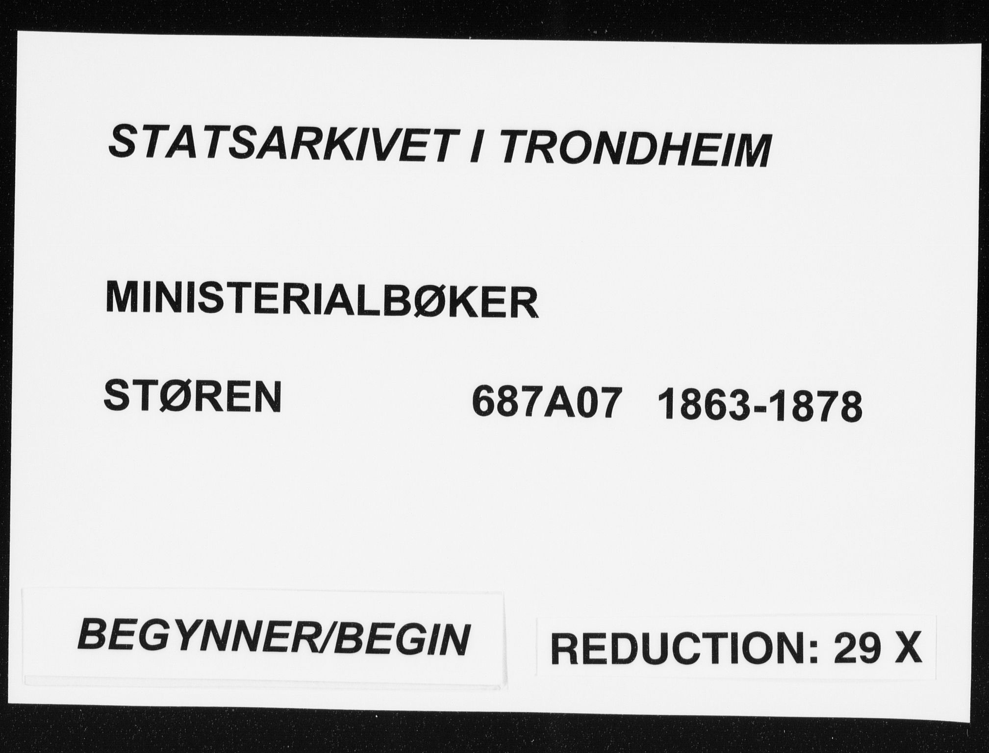 Ministerialprotokoller, klokkerbøker og fødselsregistre - Sør-Trøndelag, SAT/A-1456/687/L1001: Parish register (official) no. 687A07, 1863-1878