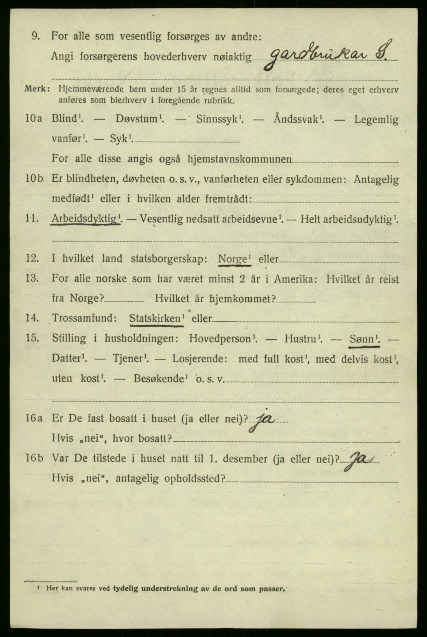 SAB, 1920 census for Brekke, 1920, p. 705