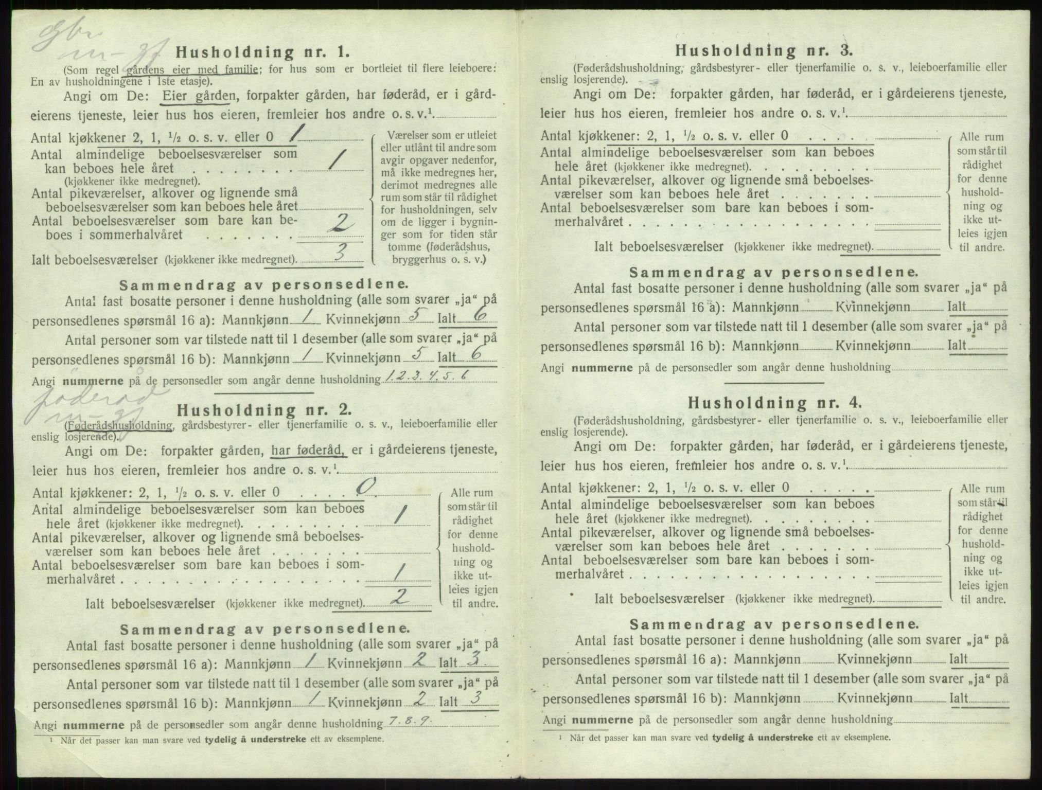 SAB, 1920 census for Sogndal, 1920, p. 325