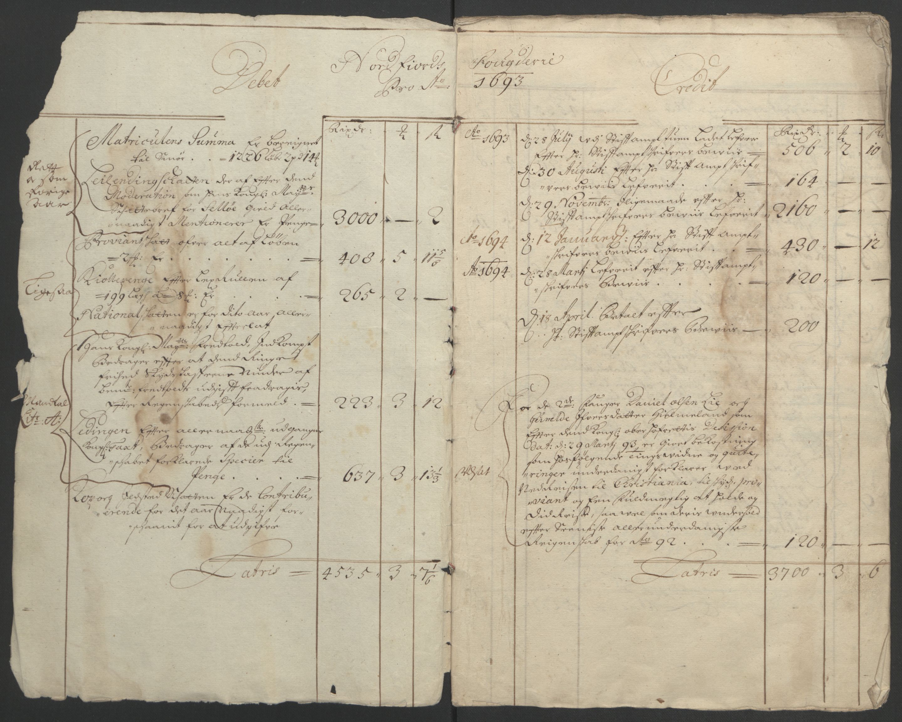 Rentekammeret inntil 1814, Reviderte regnskaper, Fogderegnskap, RA/EA-4092/R53/L3421: Fogderegnskap Sunn- og Nordfjord, 1693-1694, p. 118