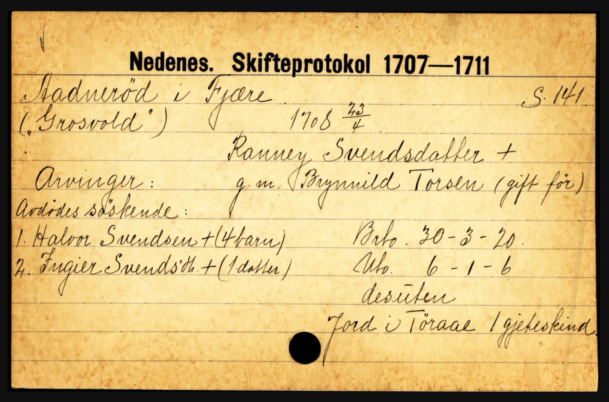 Nedenes sorenskriveri før 1824, AV/SAK-1221-0007/H, p. 34555