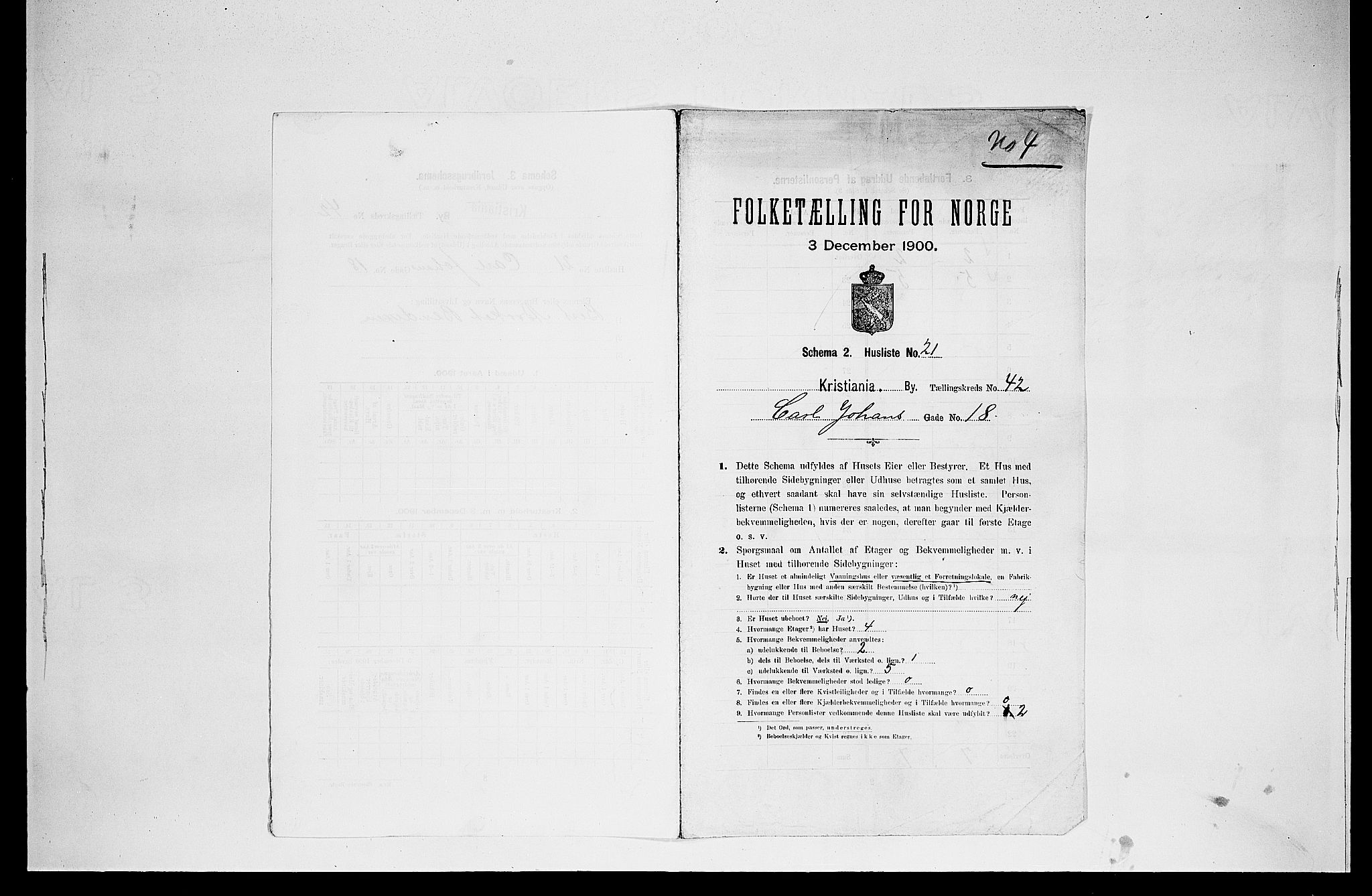 SAO, 1900 census for Kristiania, 1900, p. 11410