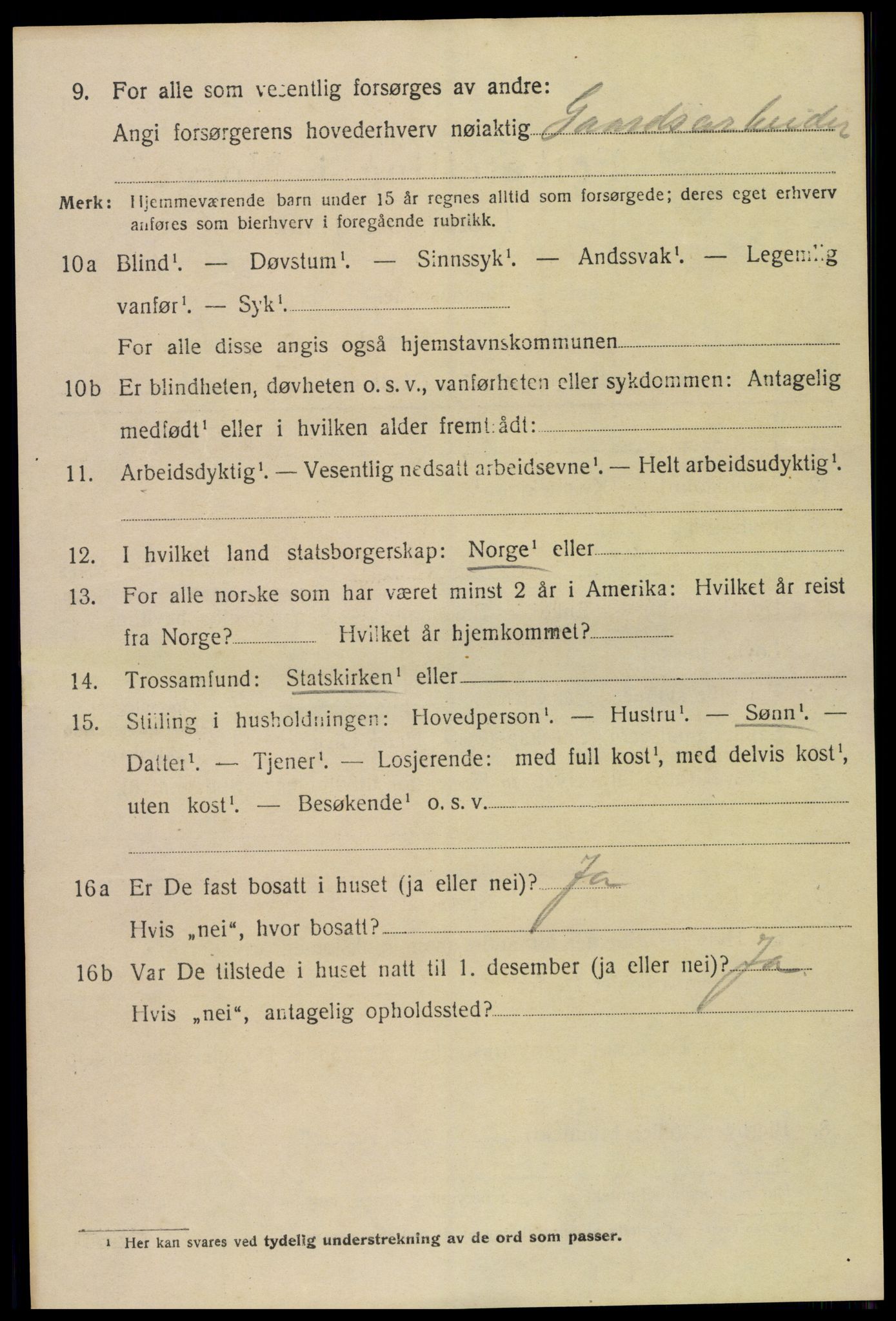 SAH, 1920 census for Furnes, 1920, p. 3412