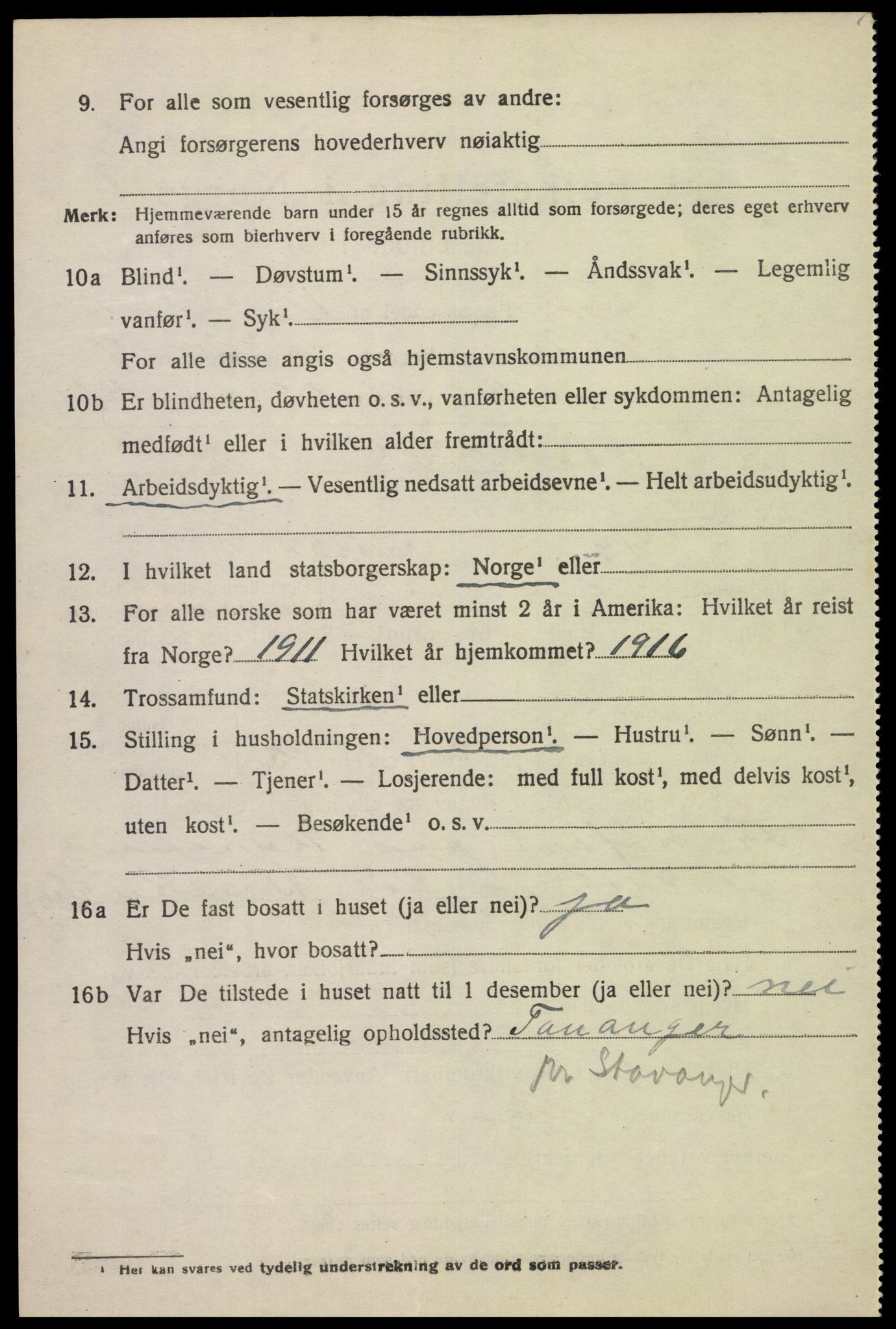SAK, 1920 census for Lista, 1920, p. 8002