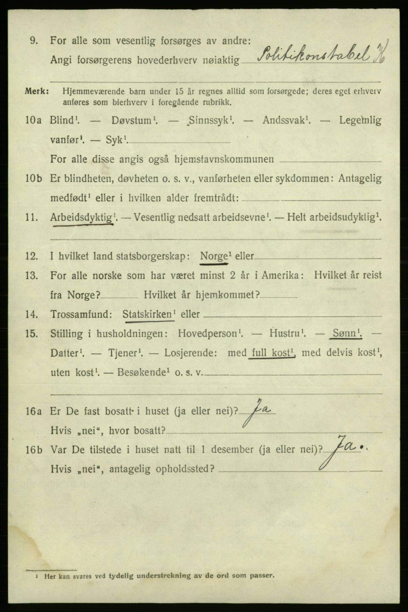 SAO, 1920 census for Fredrikshald, 1920, p. 24613