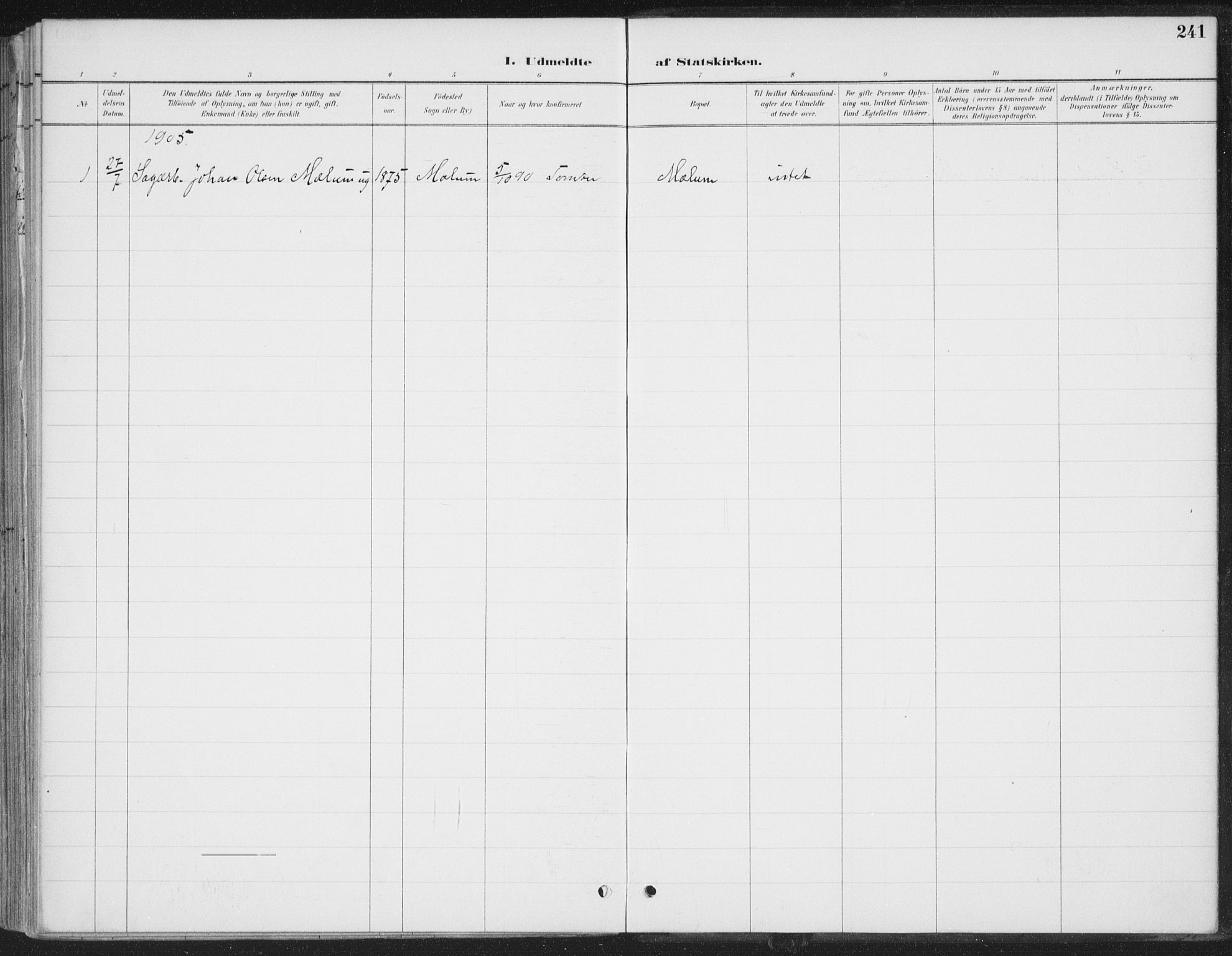 Romedal prestekontor, SAH/PREST-004/K/L0008: Parish register (official) no. 8, 1887-1905, p. 241