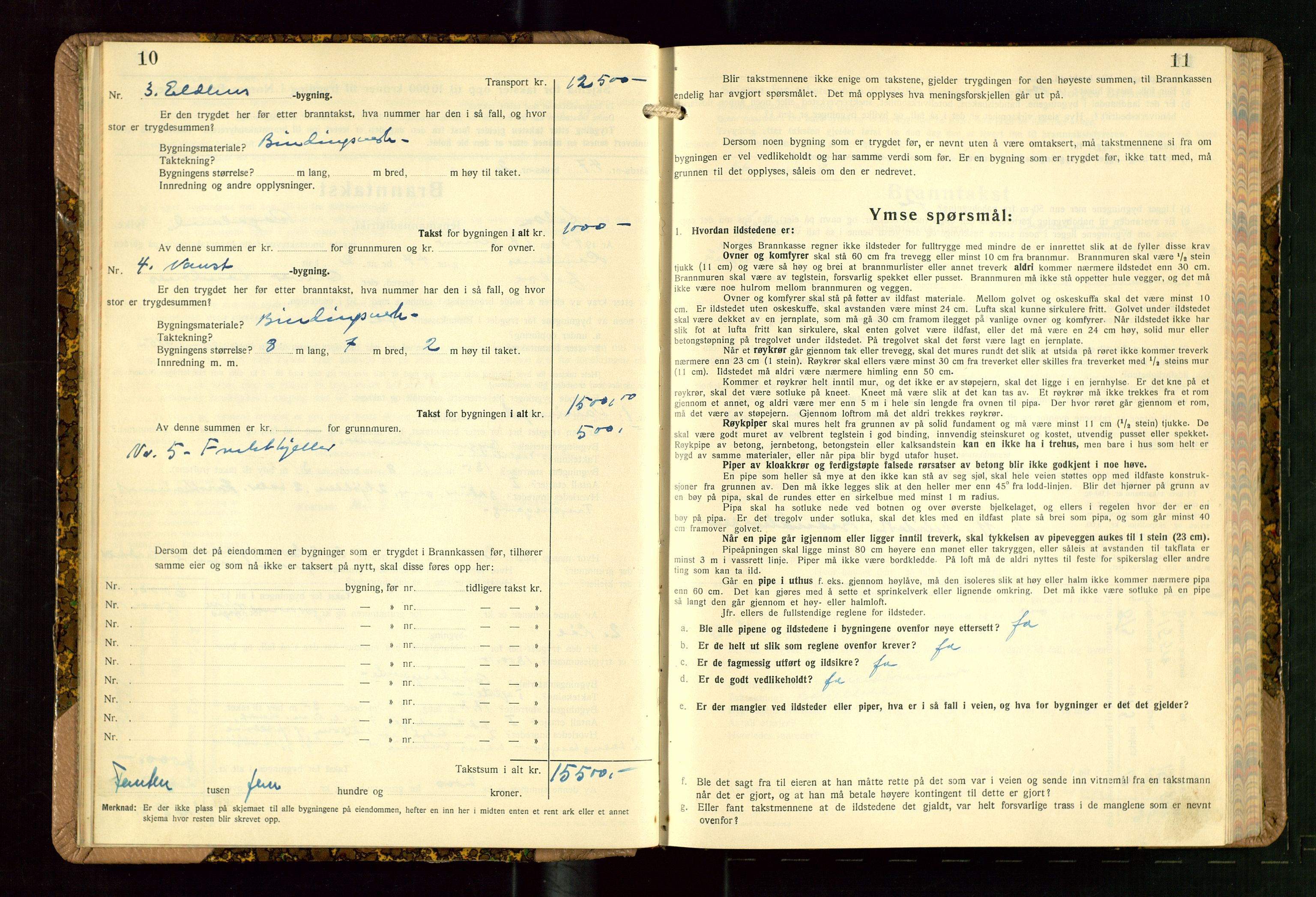 Jelsa lensmannskontor, AV/SAST-A-100360/Gob/L0003: "Branntakstprotokoll", 1942-1955, p. 10-11