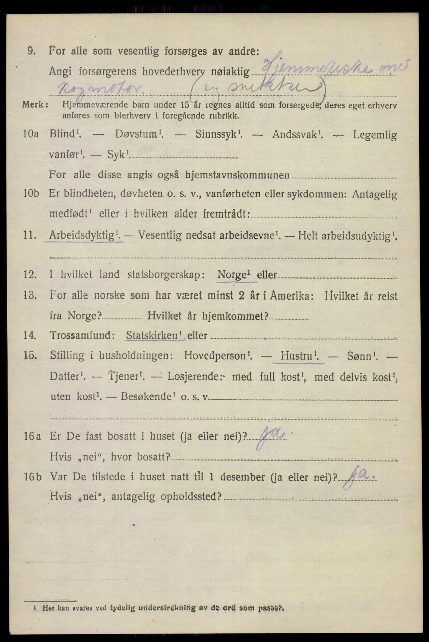 SAKO, 1920 census for Eidanger, 1920, p. 5037