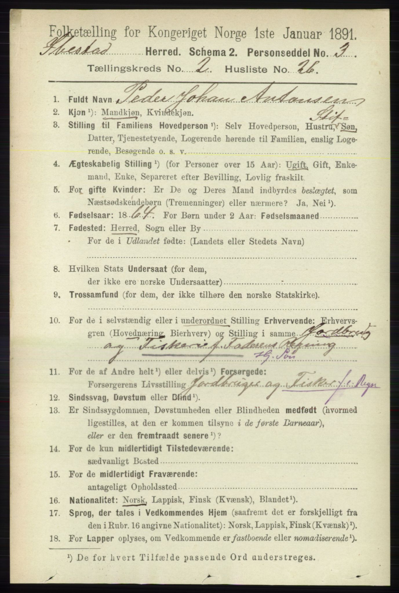 RA, 1891 census for 1917 Ibestad, 1891, p. 978