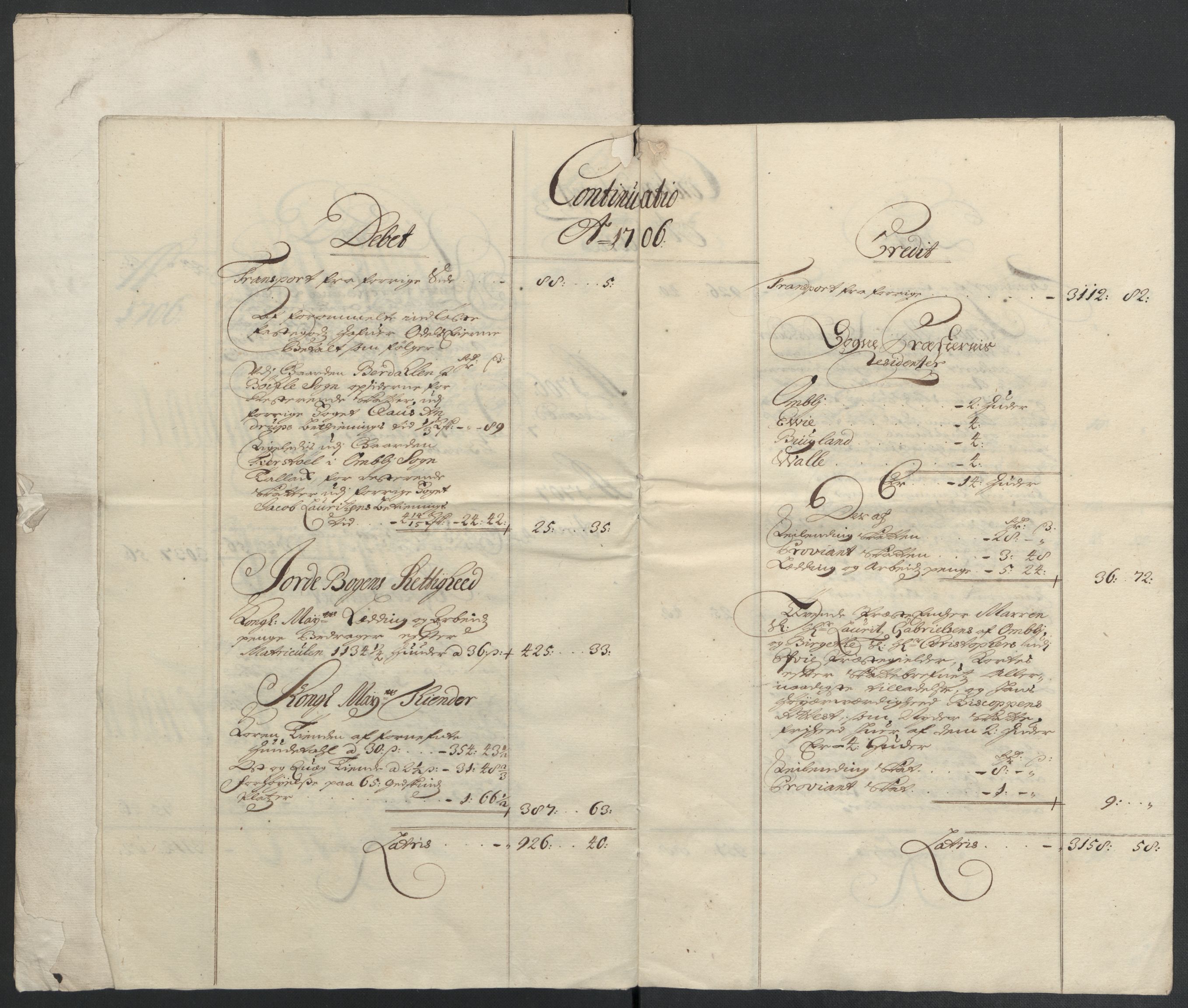 Rentekammeret inntil 1814, Reviderte regnskaper, Fogderegnskap, AV/RA-EA-4092/R40/L2448: Fogderegnskap Råbyggelag, 1706-1708, p. 10