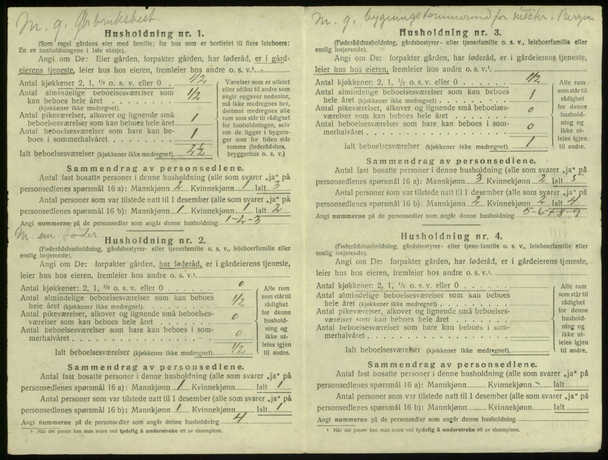 SAB, 1920 census for Lindås, 1920, p. 152