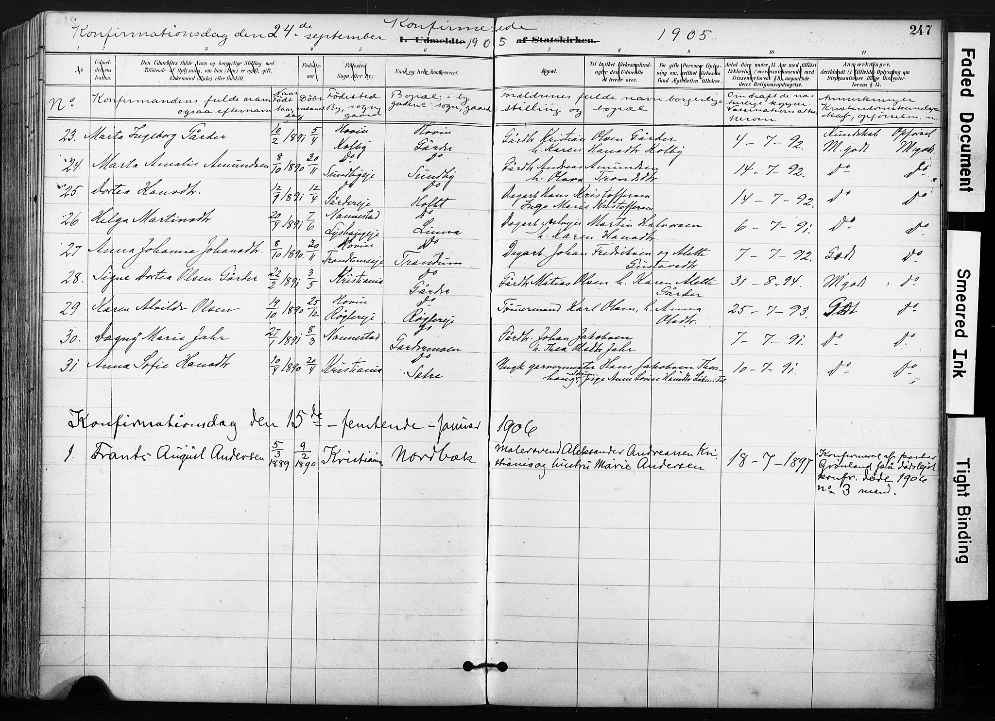 Ullensaker prestekontor Kirkebøker, AV/SAO-A-10236a/F/Fb/L0002: Parish register (official) no. II 2, 1894-1909, p. 247