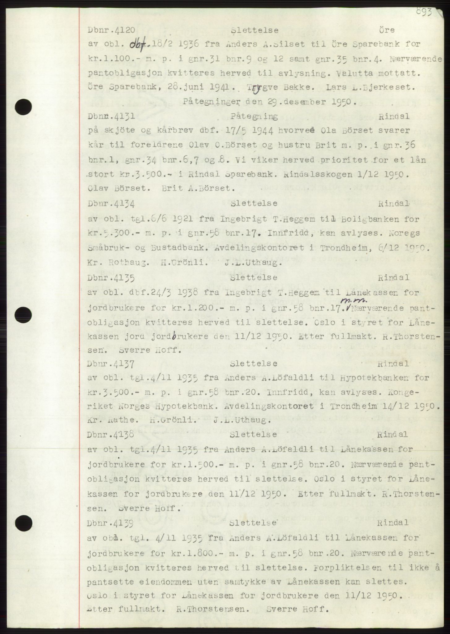 Nordmøre sorenskriveri, SAT/A-4132/1/2/2Ca: Mortgage book no. C82b, 1946-1951, Diary no: : 4120/1950