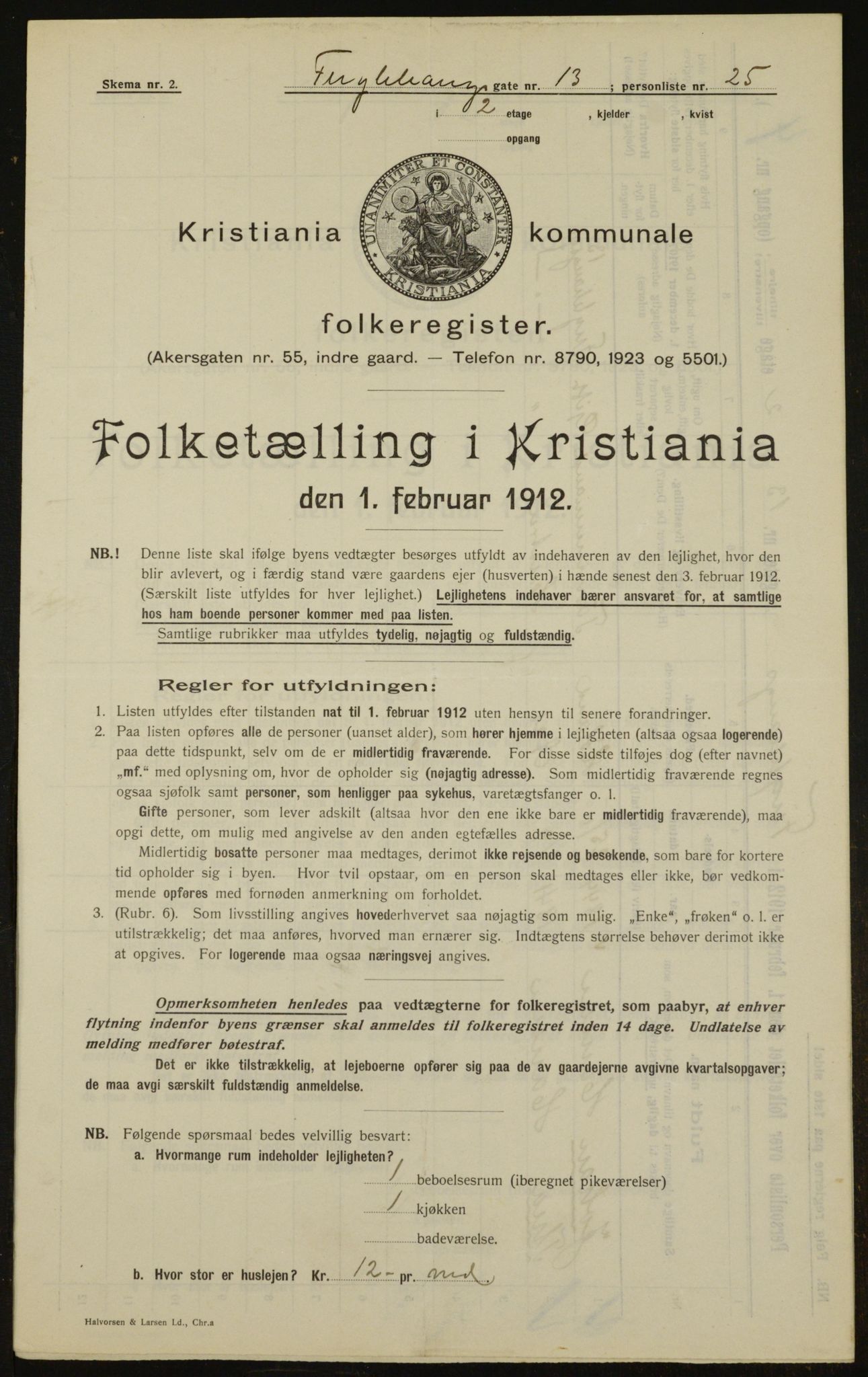 OBA, Municipal Census 1912 for Kristiania, 1912, p. 28318