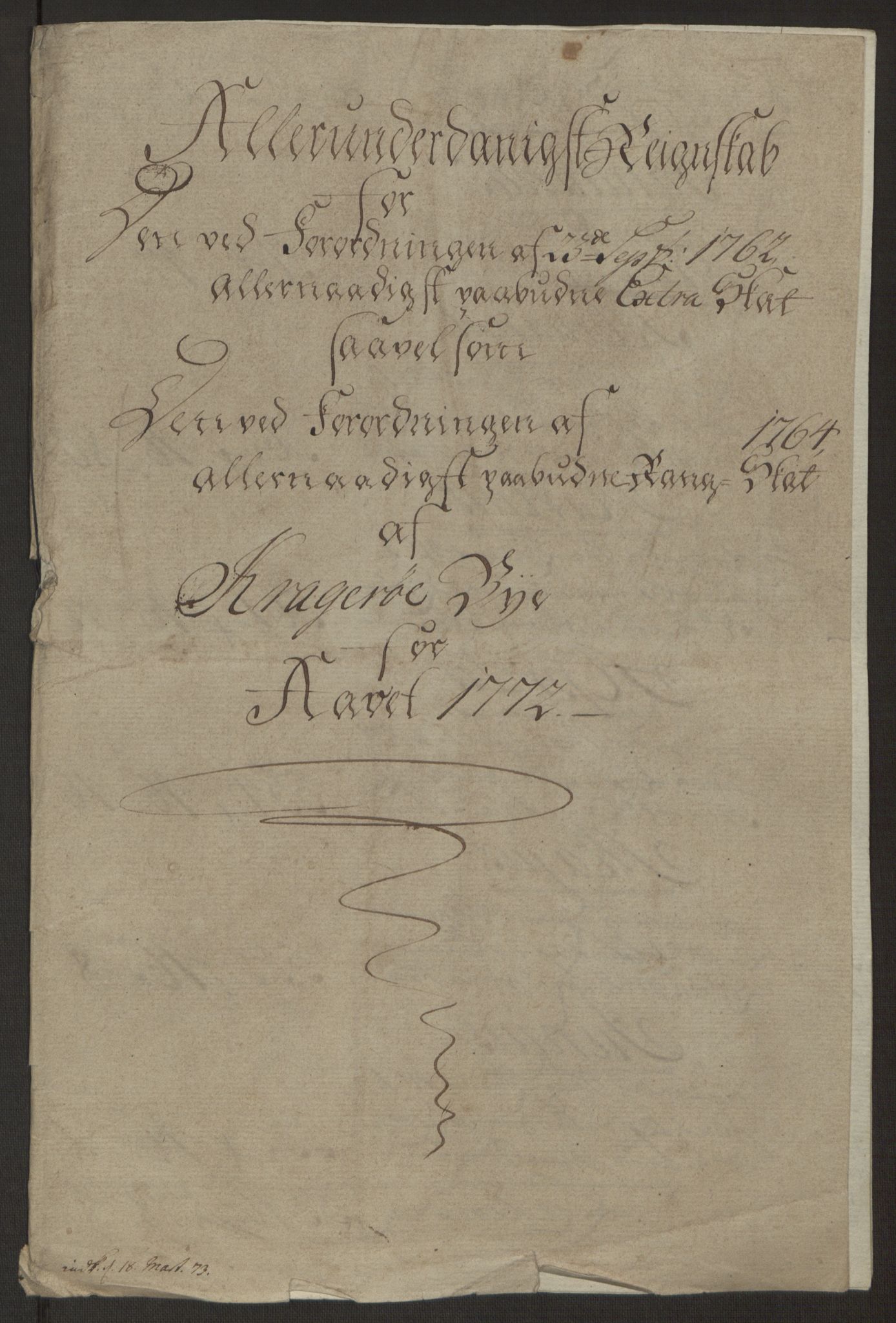 Rentekammeret inntil 1814, Reviderte regnskaper, Byregnskaper, RA/EA-4066/R/Rk/L0218/0003: [K2] Kontribusjonsregnskap / Ekstra- og rangskatt, 1768-1772, p. 82