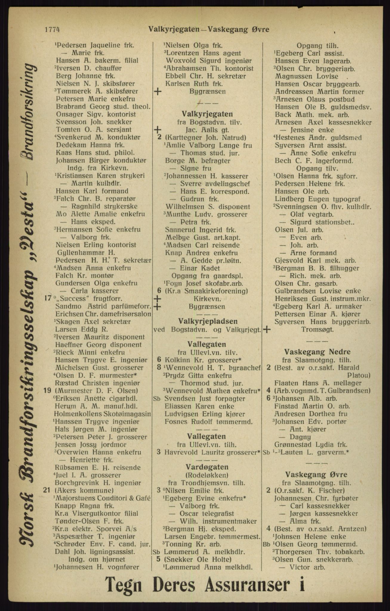 Kristiania/Oslo adressebok, PUBL/-, 1916, p. 1774